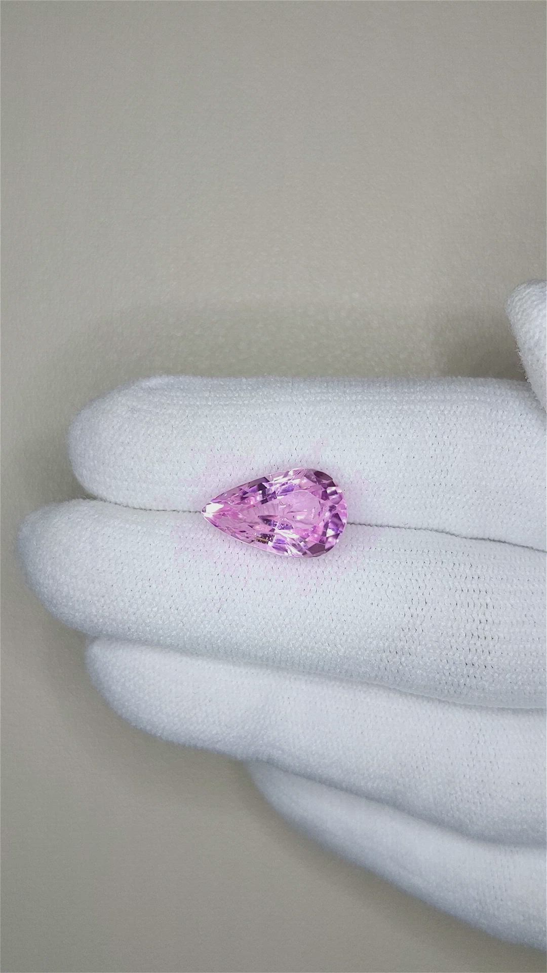 5.84 Ct. Kunzite from Afghanistan Size Video