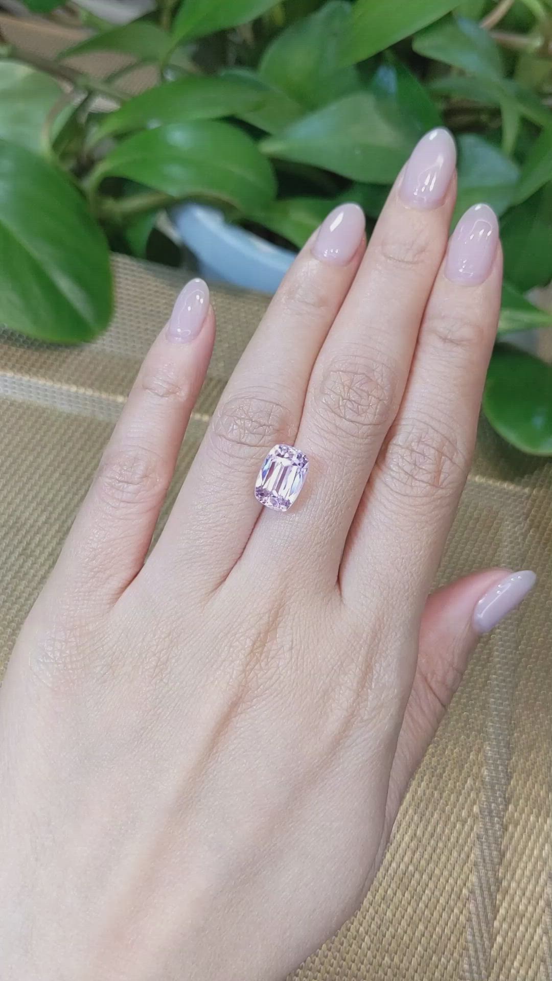 6.59 Ct. Kunzite from Afghanistan Size Video