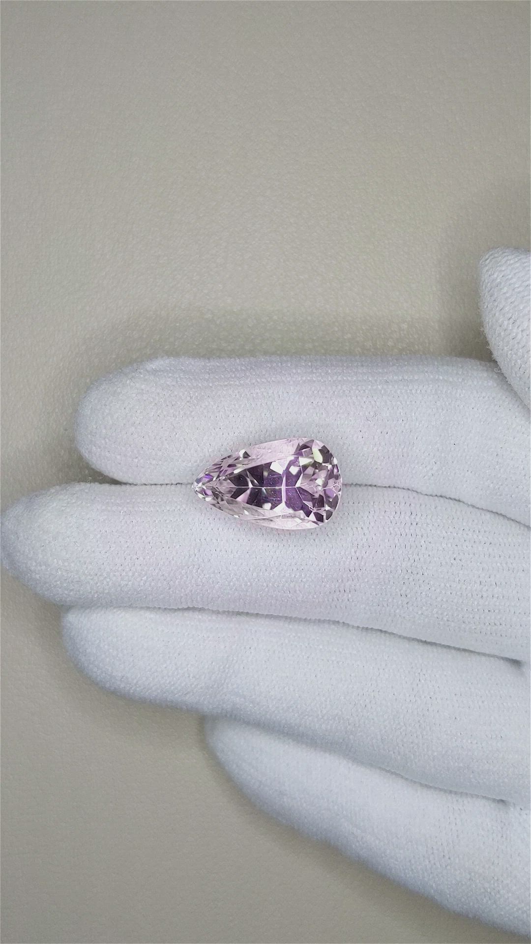 11.88 Ct. Kunzite from Afghanistan Size Video