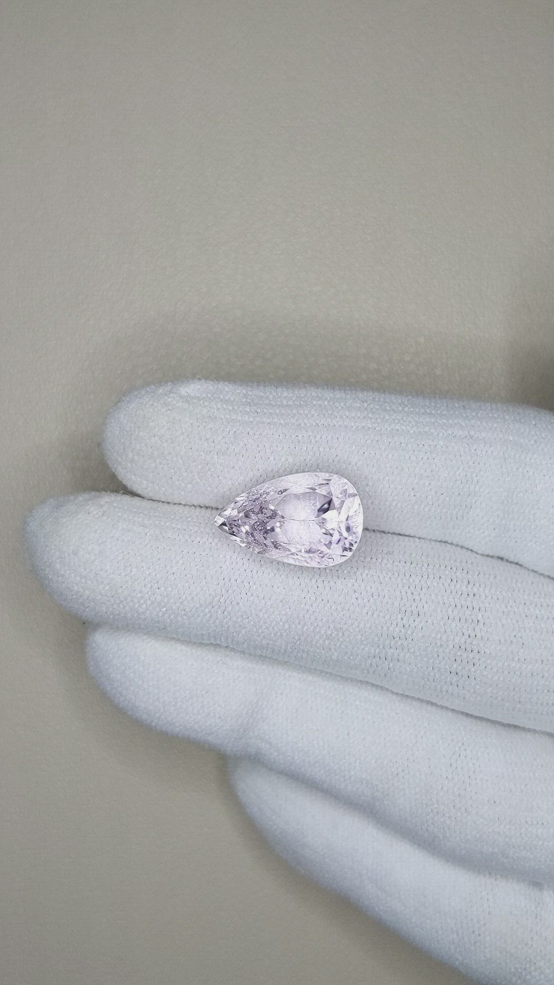 8.82 Ct. Kunzite from Afghanistan Size Video