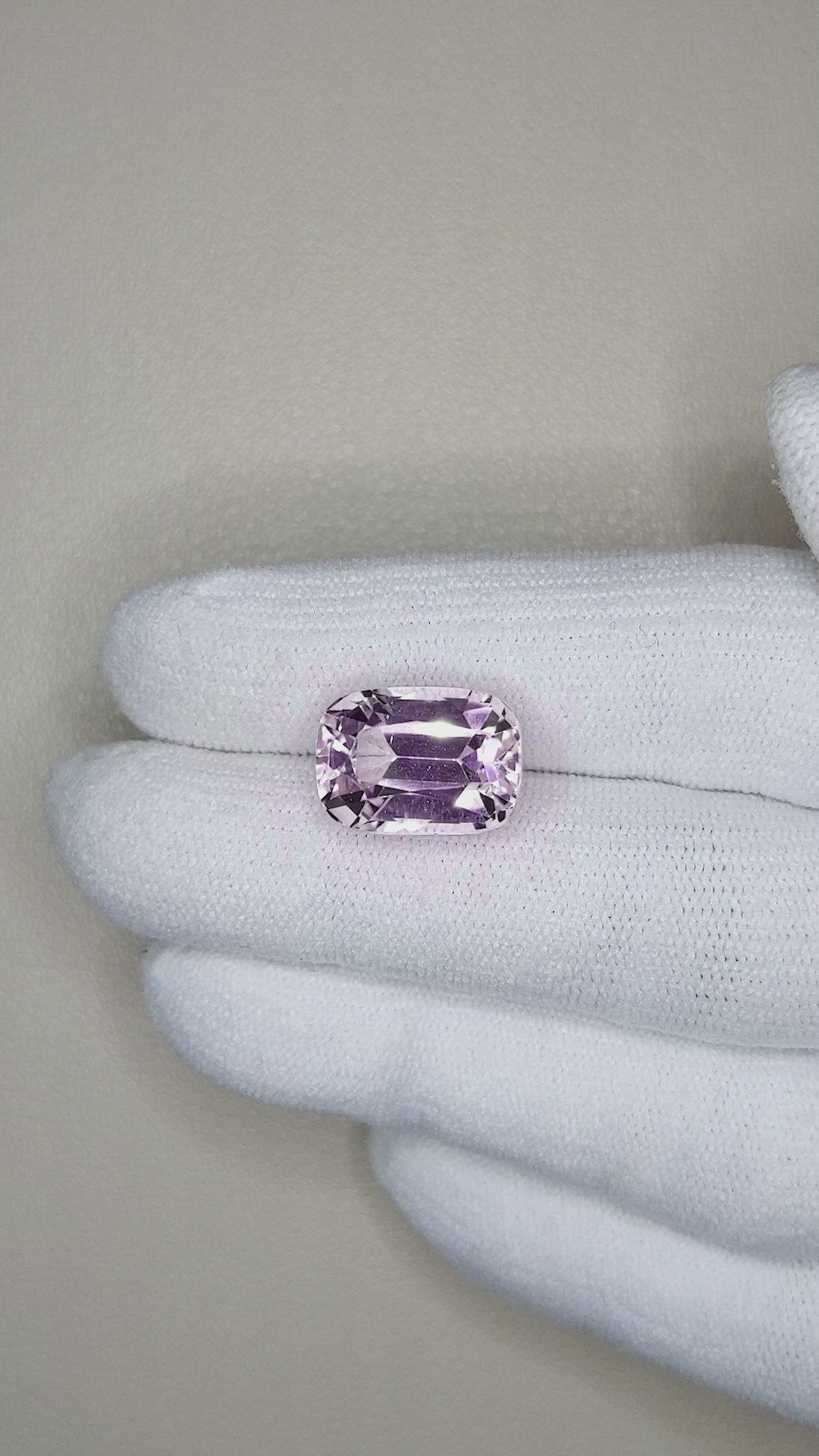 9.09 Ct. Kunzite from Afghanistan Size Video