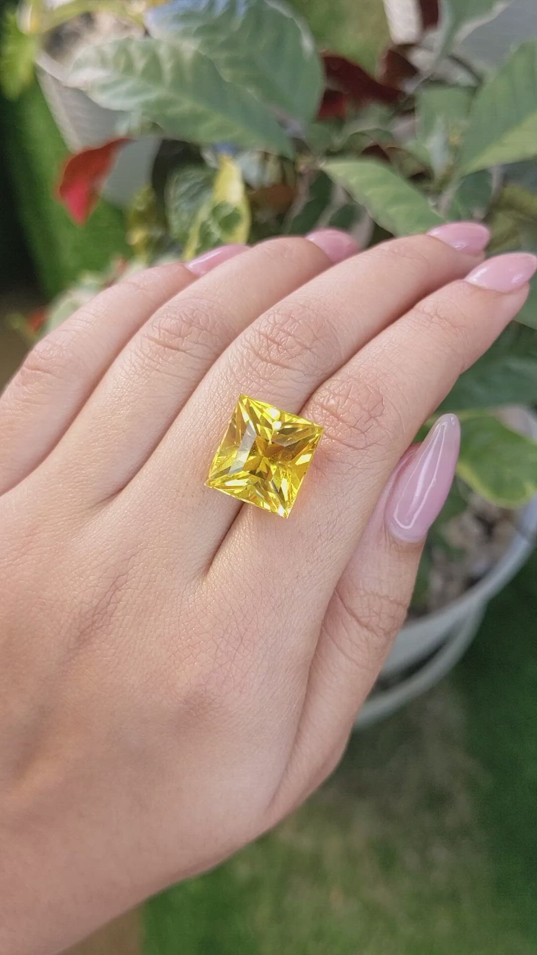 15.05 Ct. Citrine from Brazil Size Video