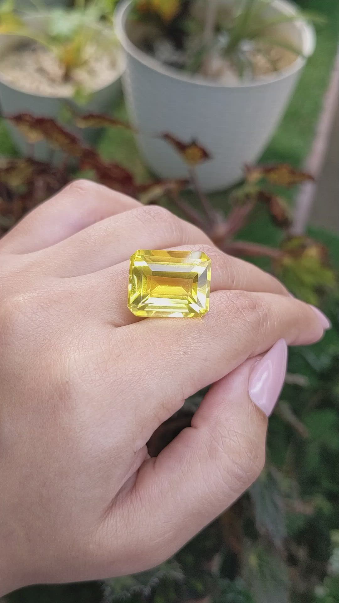 19.73 Ct. Citrine from Brazil Size Video