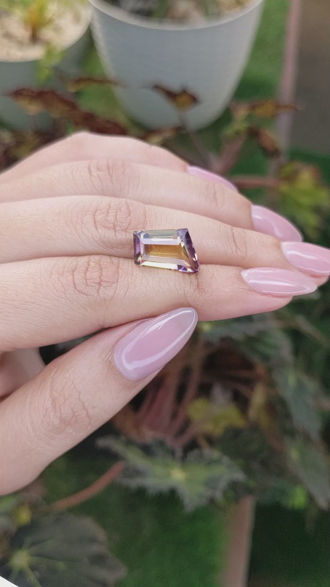 6.58 Ct. Ametrine from Madagascar Size Video