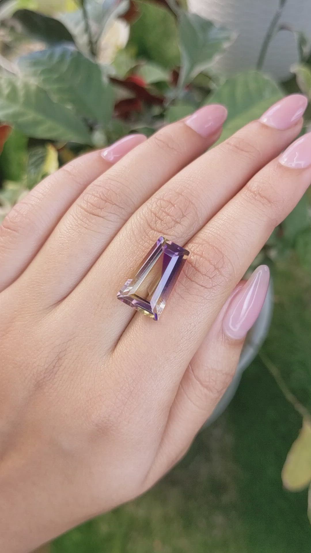 9.46 Ct. Ametrine from Madagascar Size Video