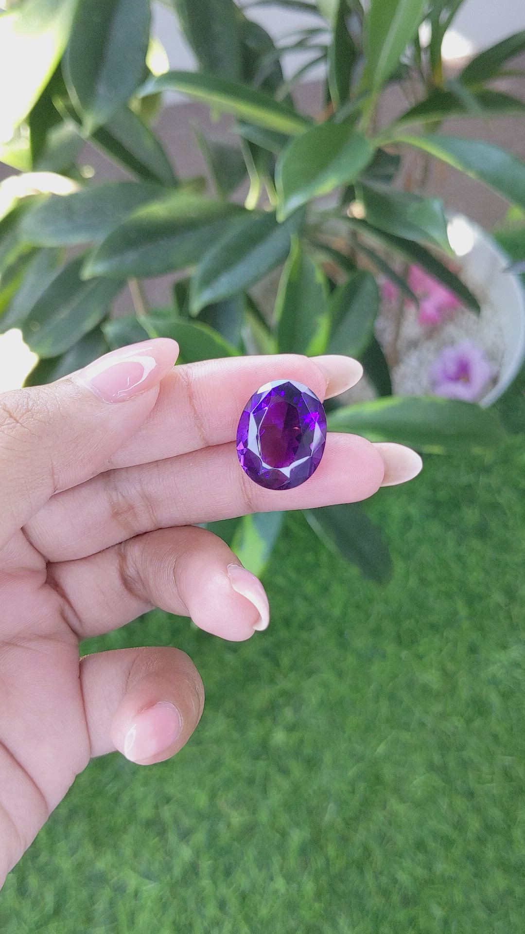 15.70 Ct. Amethyst from Ceylon (Sri Lanka) Size Video