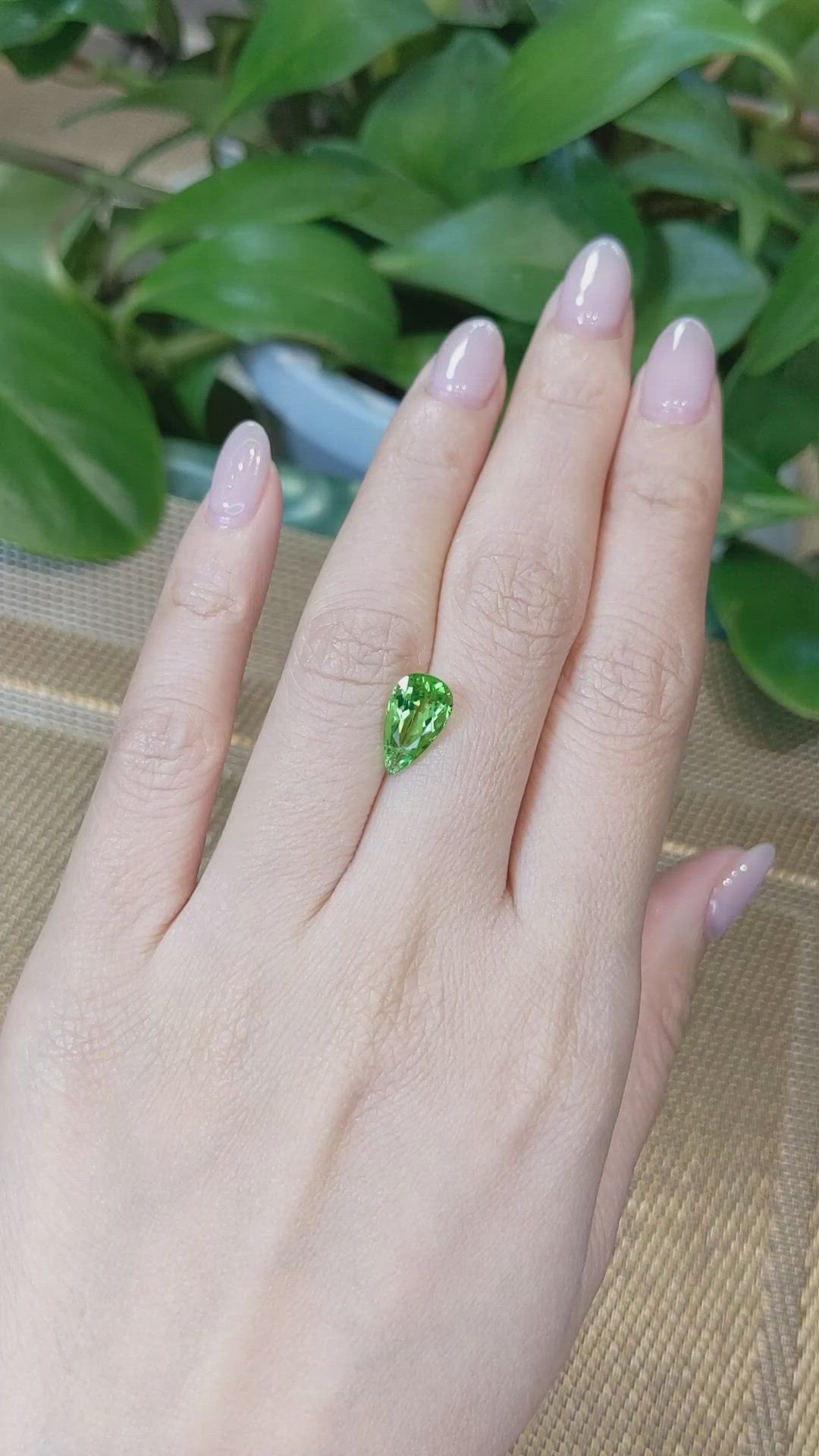 2.55 Ct. Green Paraiba Tourmaline from Mozambique Size Video