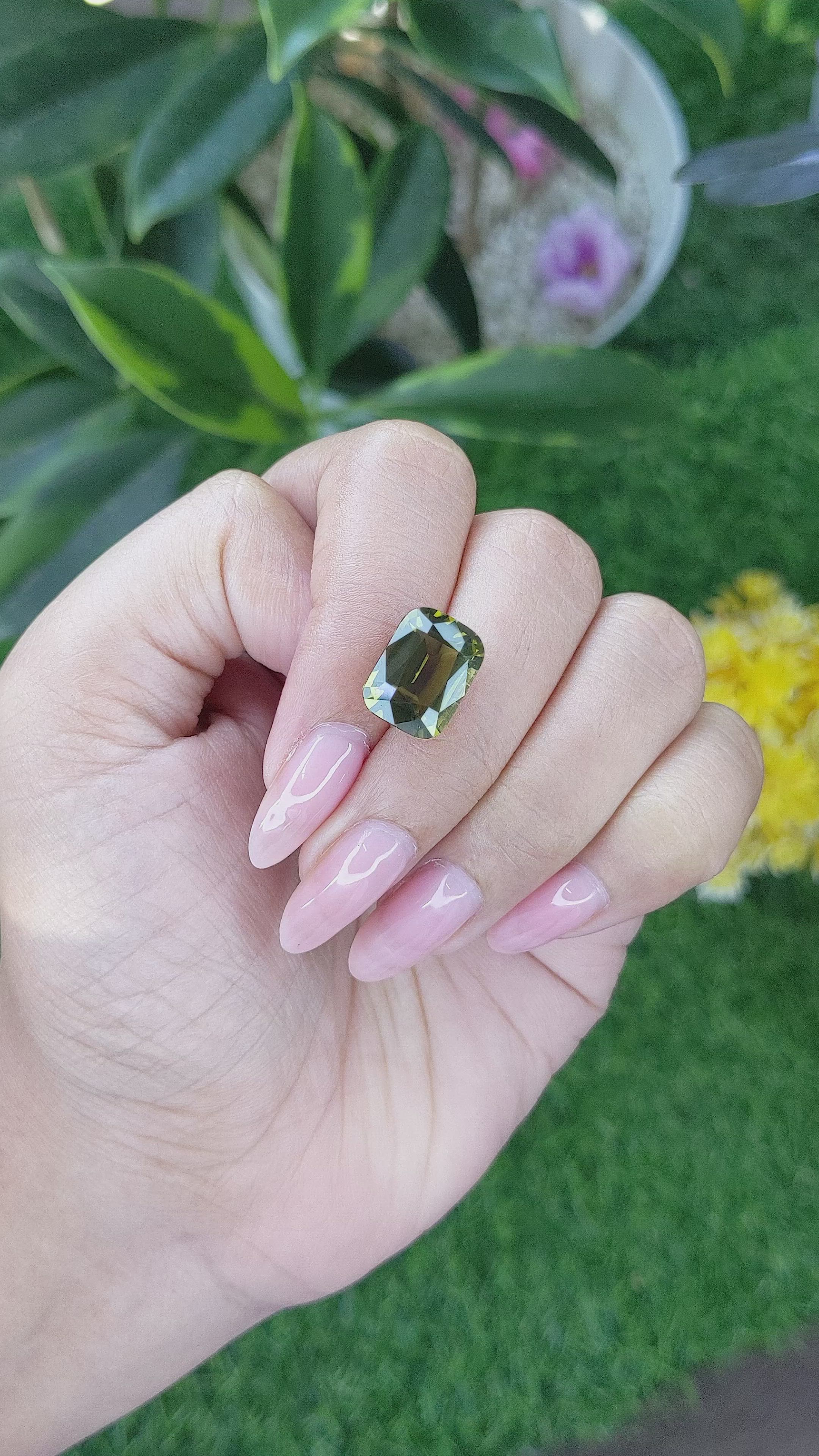 6.49 Ct. Tourmaline from Ceylon (Sri Lanka) Size Video