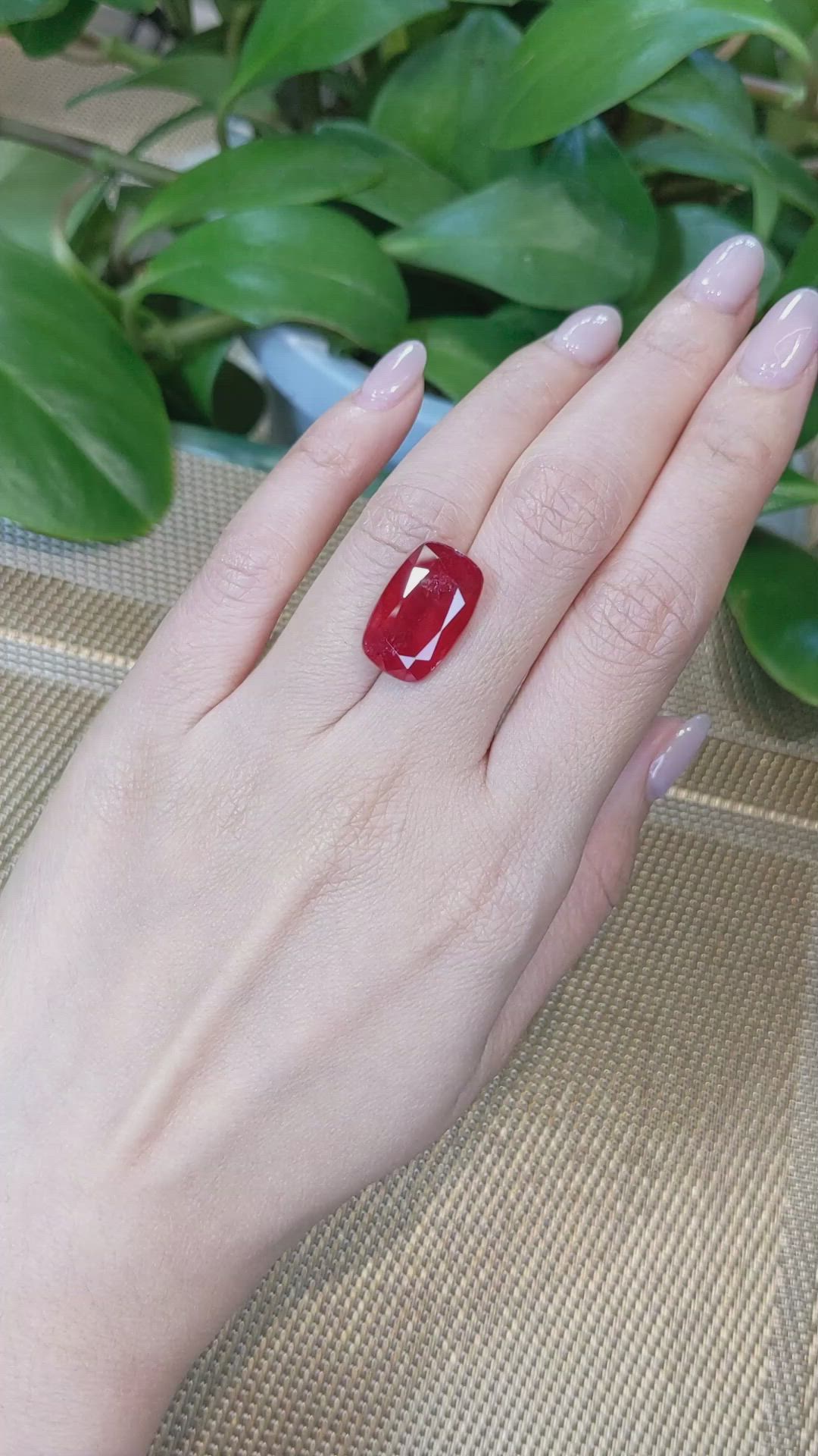 15.19 Ct. Rhodonite from Brazil Size Video