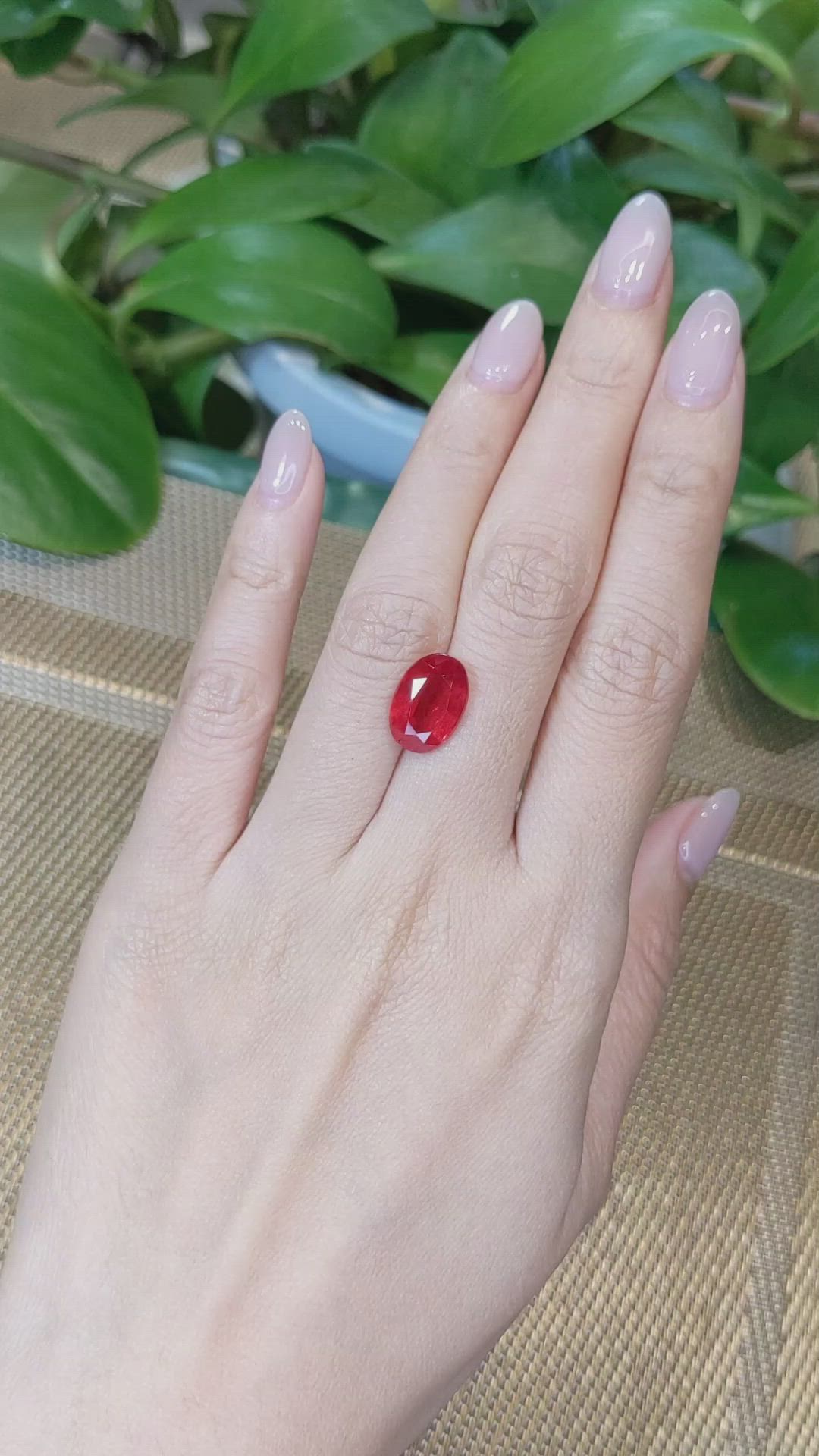 5.73 Ct. Rhodonite from Brazil Size Video