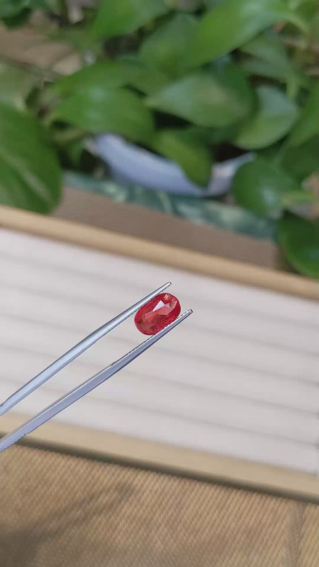 2.43 Ct. Rhodonite from Brazil Size Video