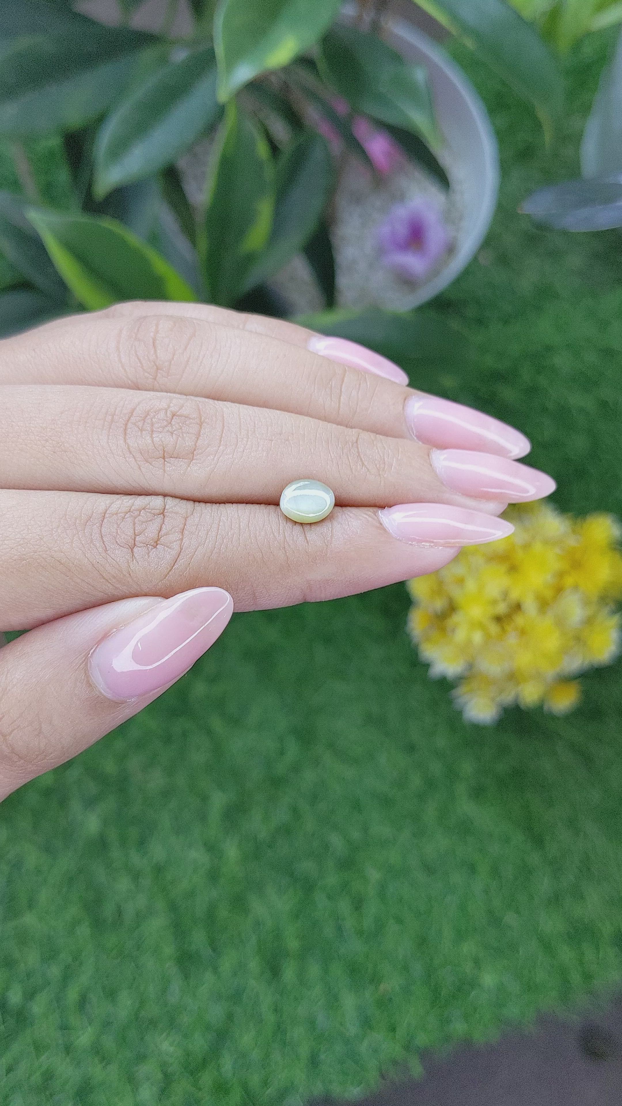 1.21 Ct. Chrysoberyl from Ceylon (Sri Lanka) Size Video