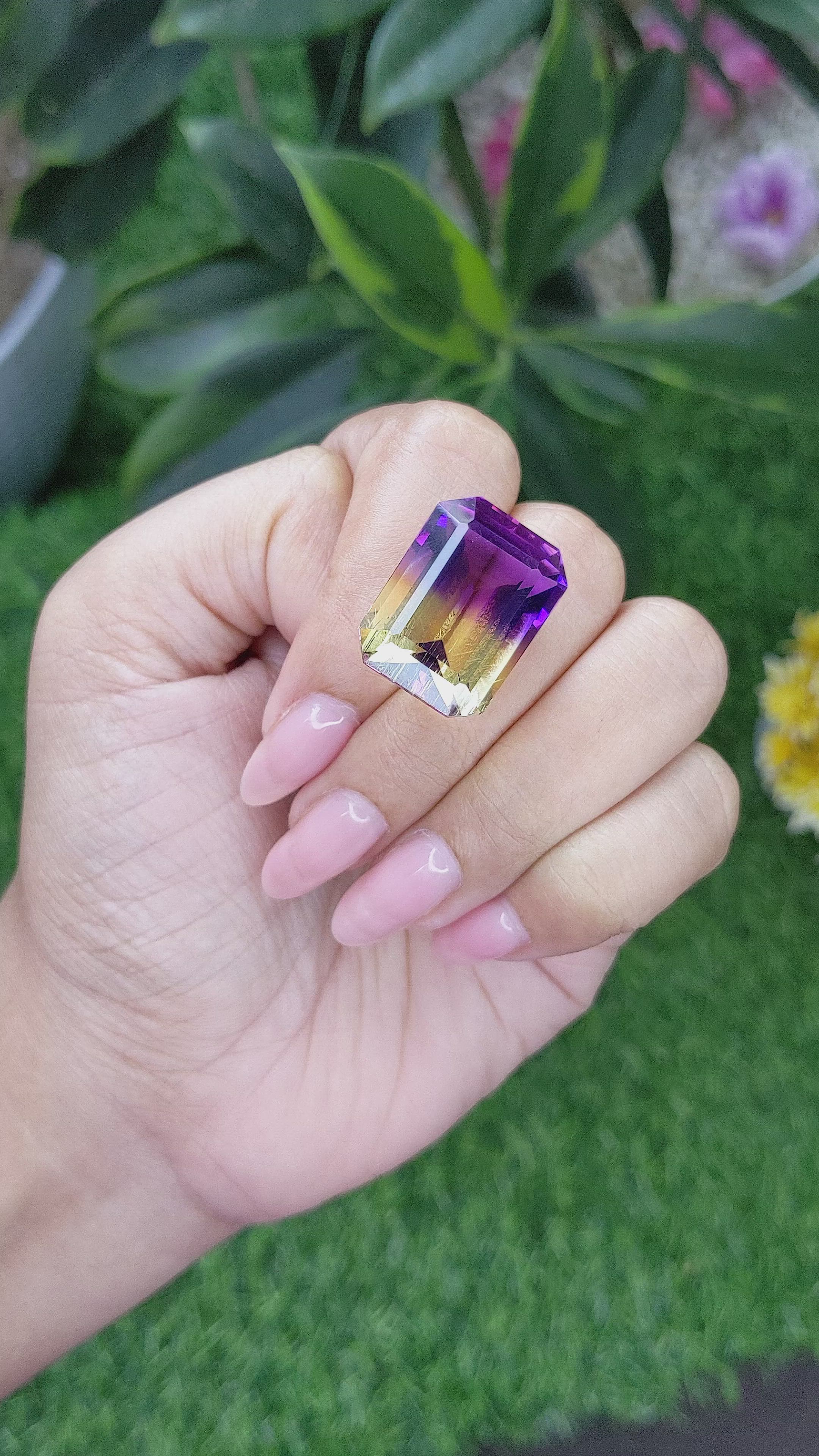 34.73 Ct. Ametrine from Ceylon (Sri Lanka) Size Video