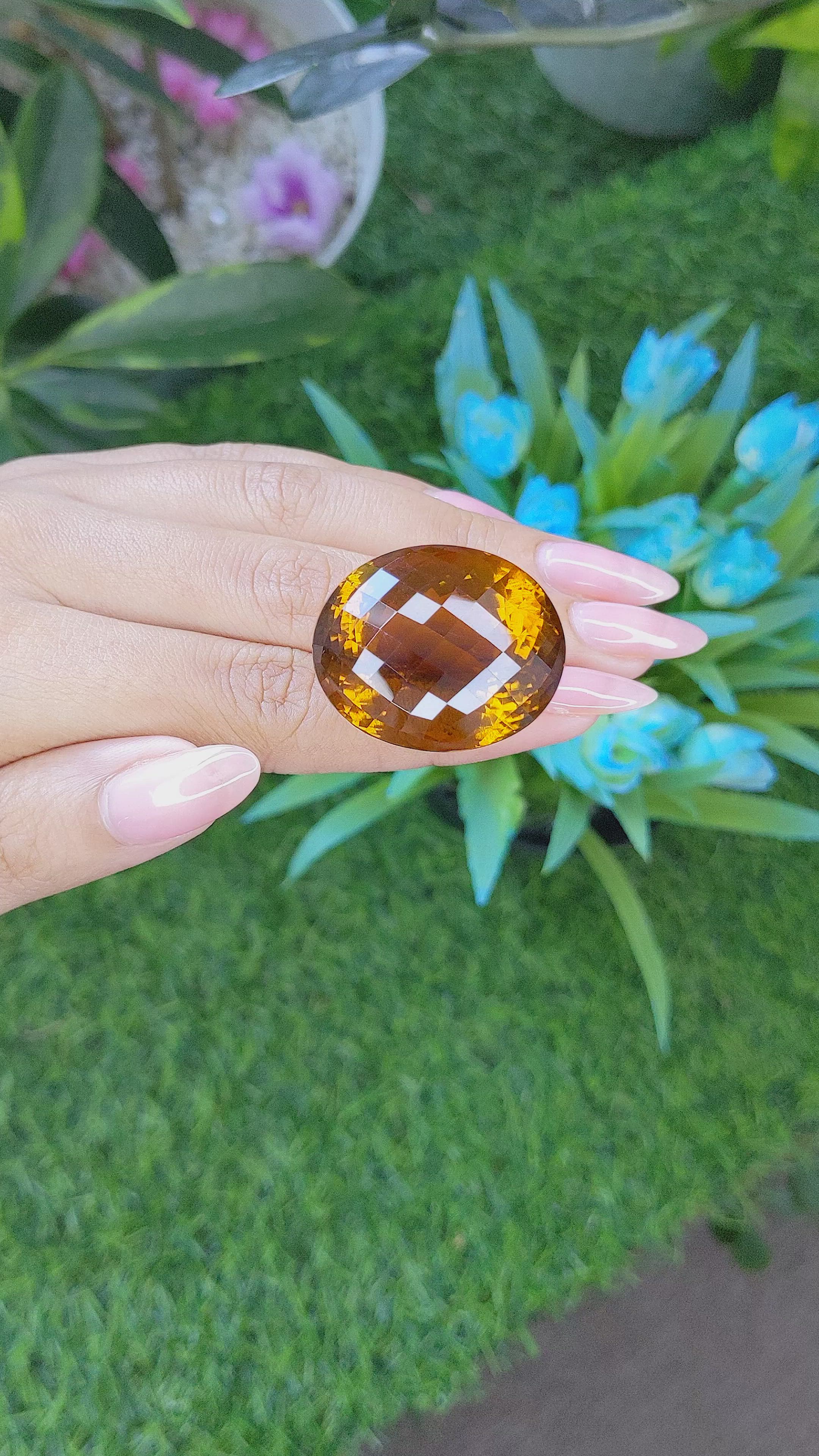 104.15 Ct. Citrine from Ceylon (Sri Lanka) Size Video