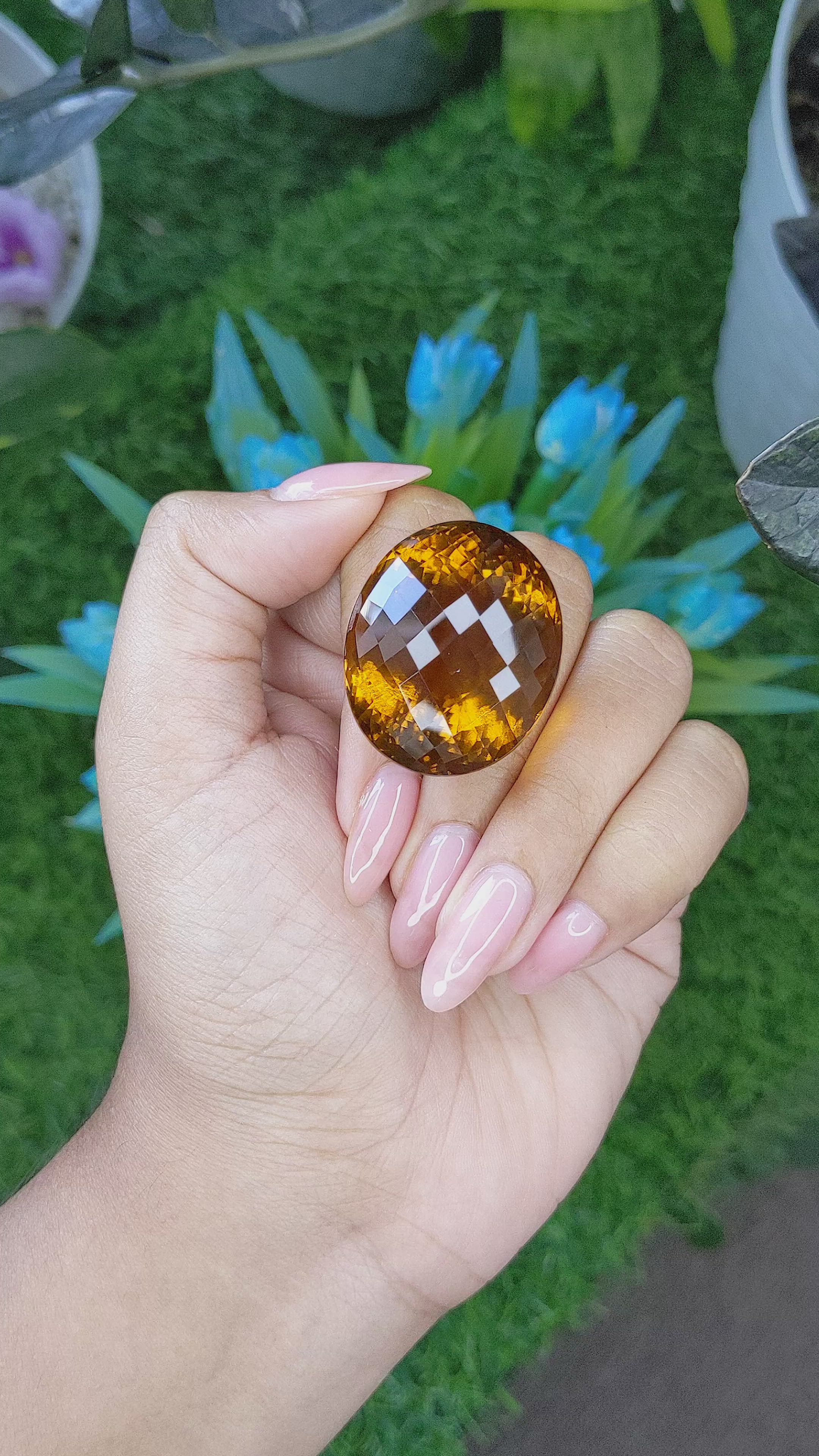 104.15 Ct. Citrine from Ceylon (Sri Lanka) Size Video