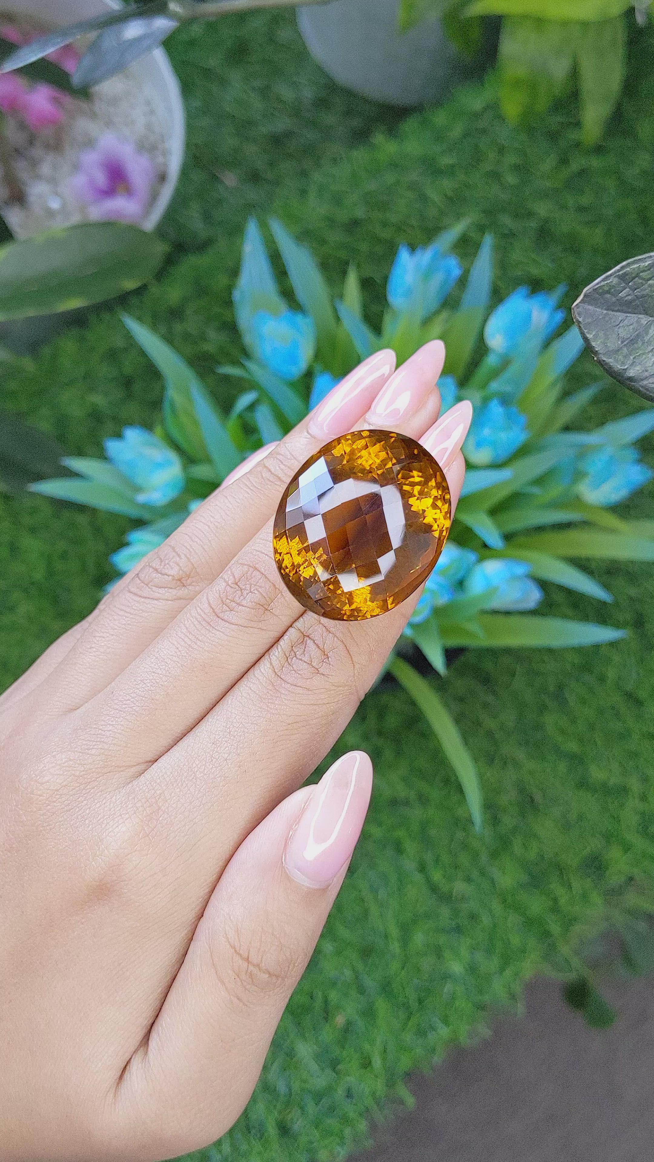 104.15 Ct. Citrine from Ceylon (Sri Lanka) Size Video