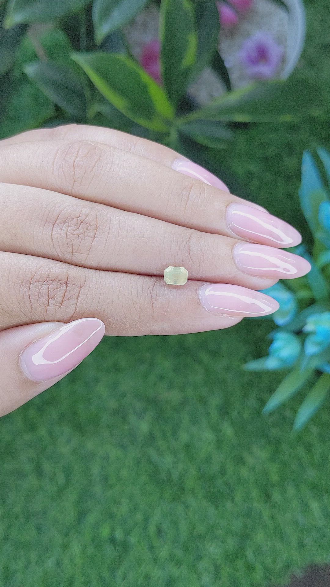 0.76 Ct. Greenish Yellow Chrysoberyl from Tanzania Size Video