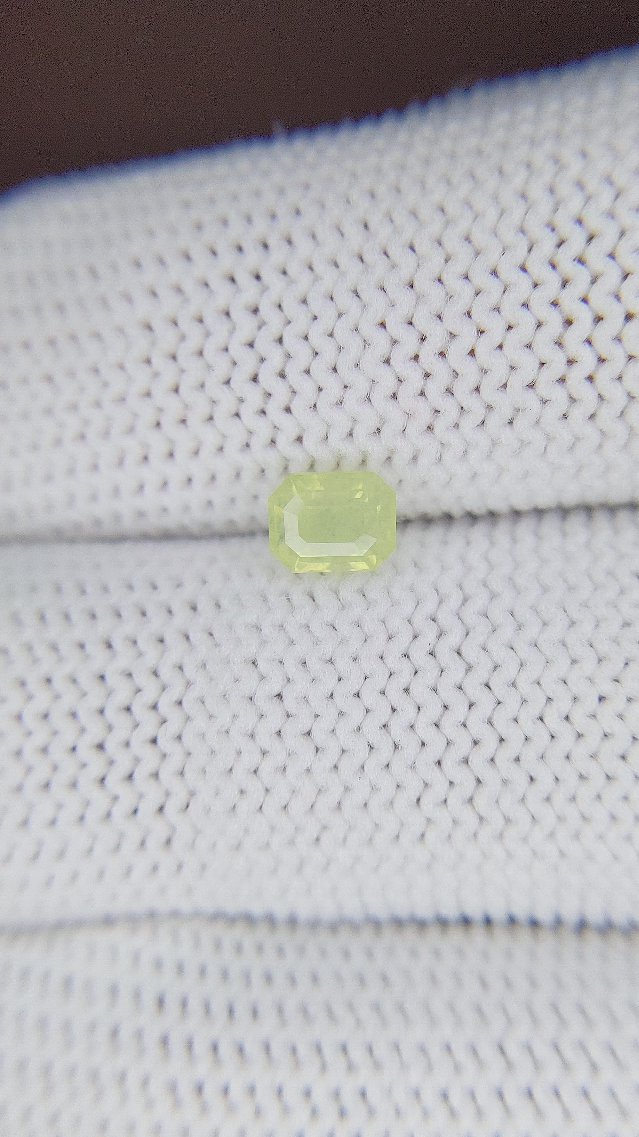 0.76 Ct. Greenish Yellow Chrysoberyl from Tanzania Size Video