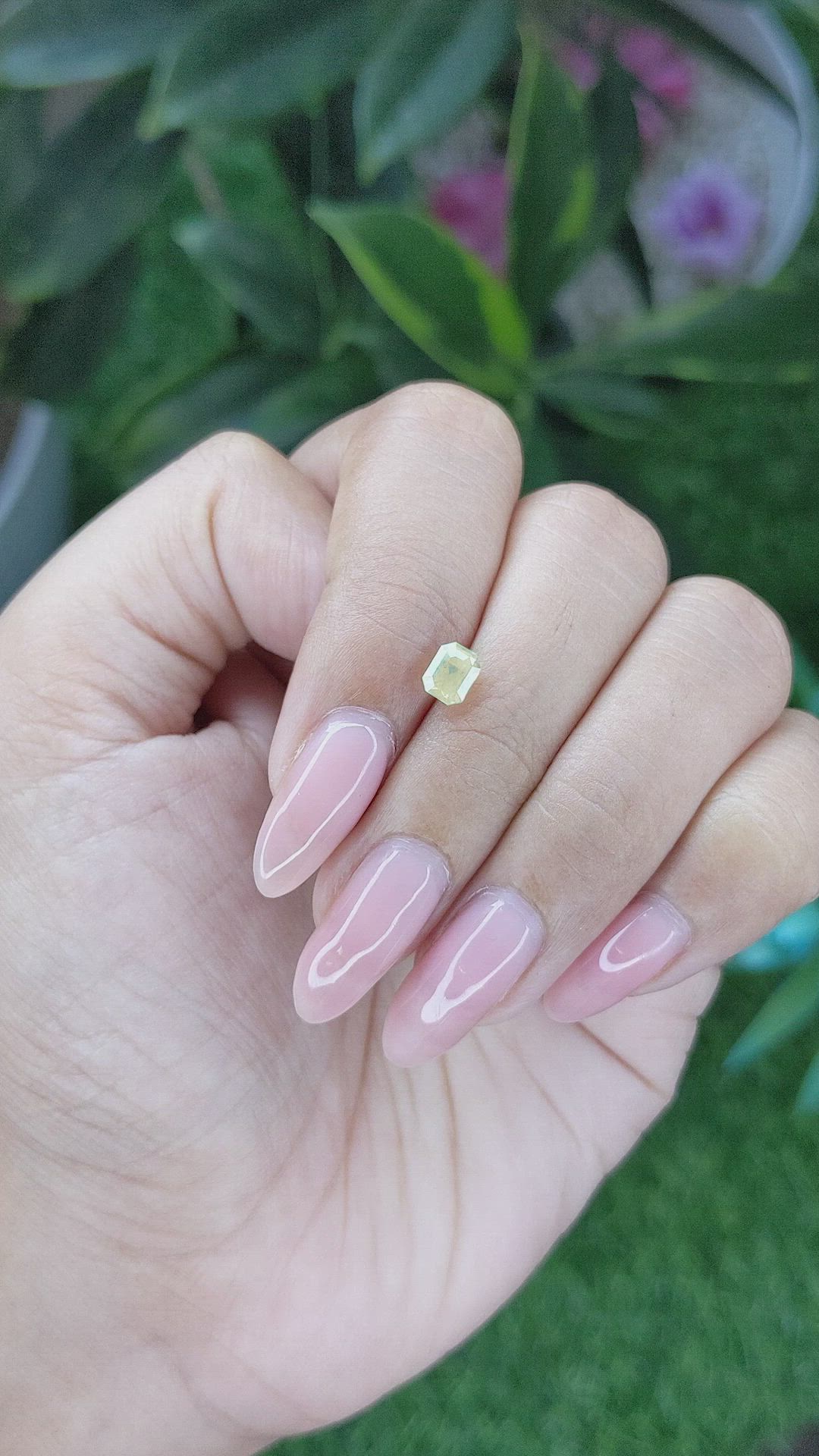 0.76 Ct. Greenish Yellow Chrysoberyl from Tanzania Size Video