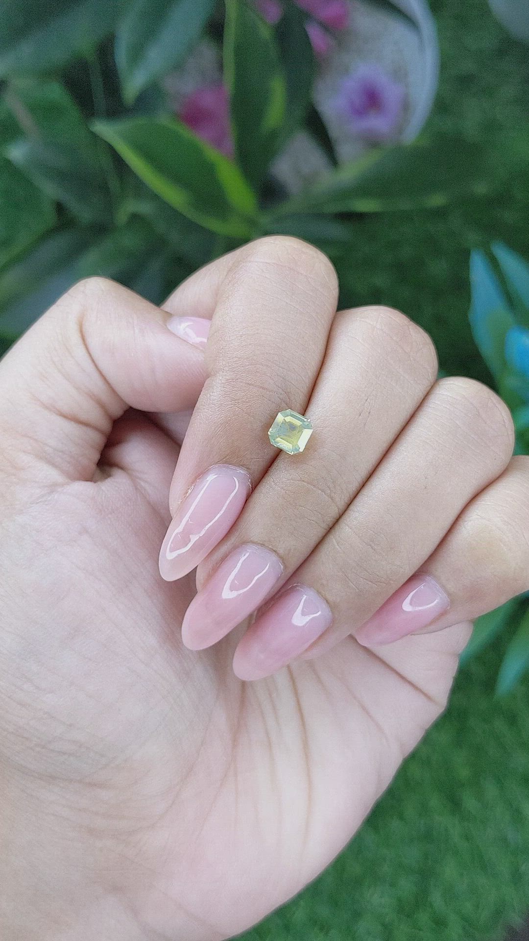 1.07 Ct. Greenish Yellow Chrysoberyl from Tanzania Size Video