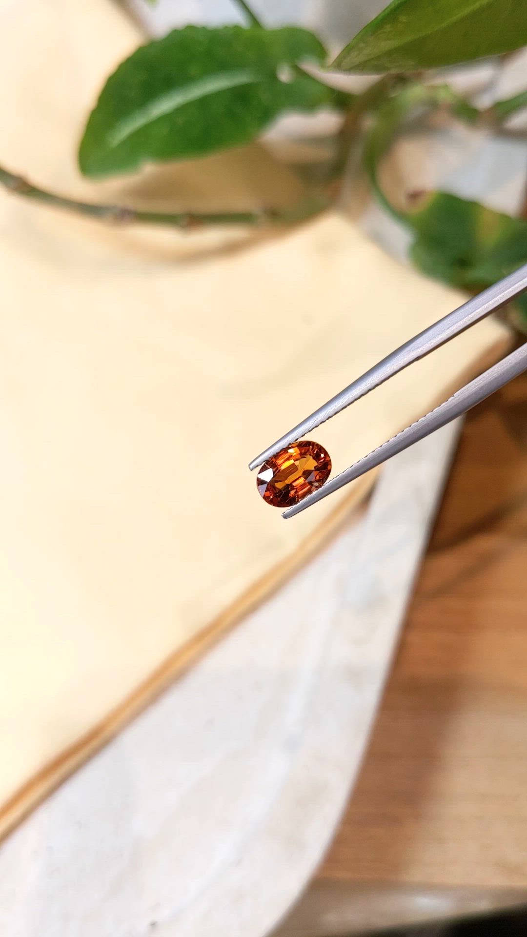 1.42 Ct. Spessartite Garnet from Madagascar Size Video