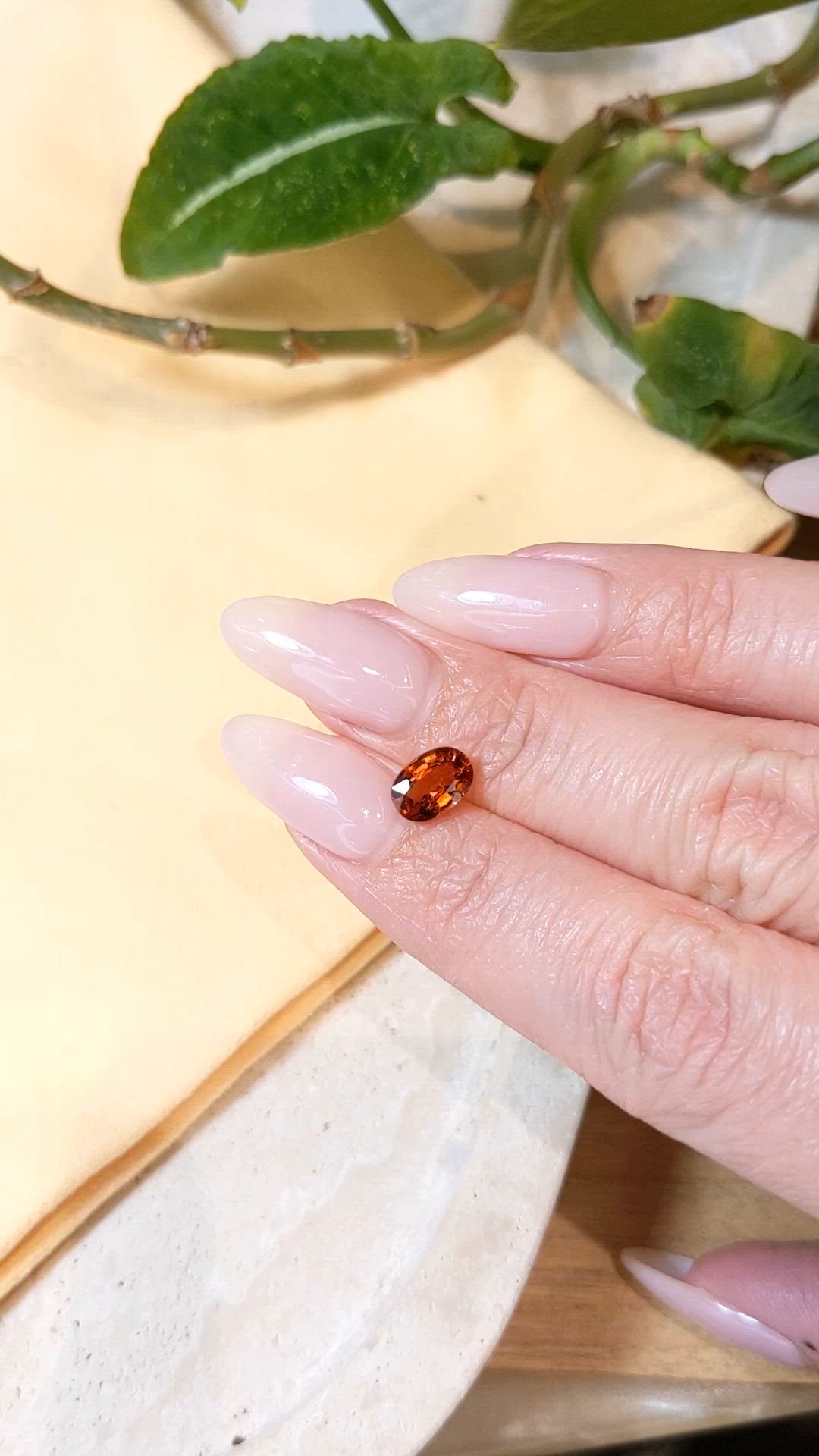 1.42 Ct. Spessartite Garnet from Madagascar Size Video