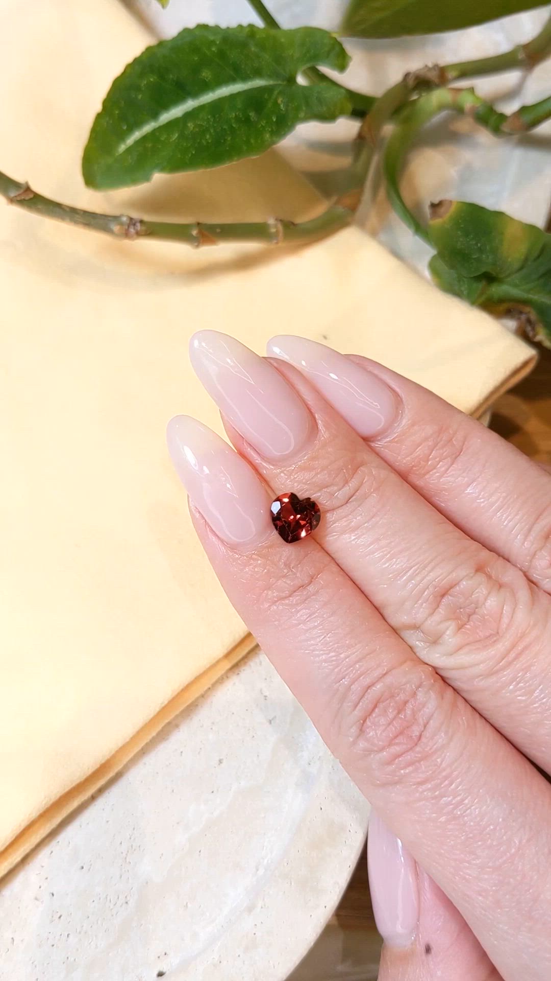 1.49 Ct. Garnet from Ceylon (Sri Lanka) Size Video