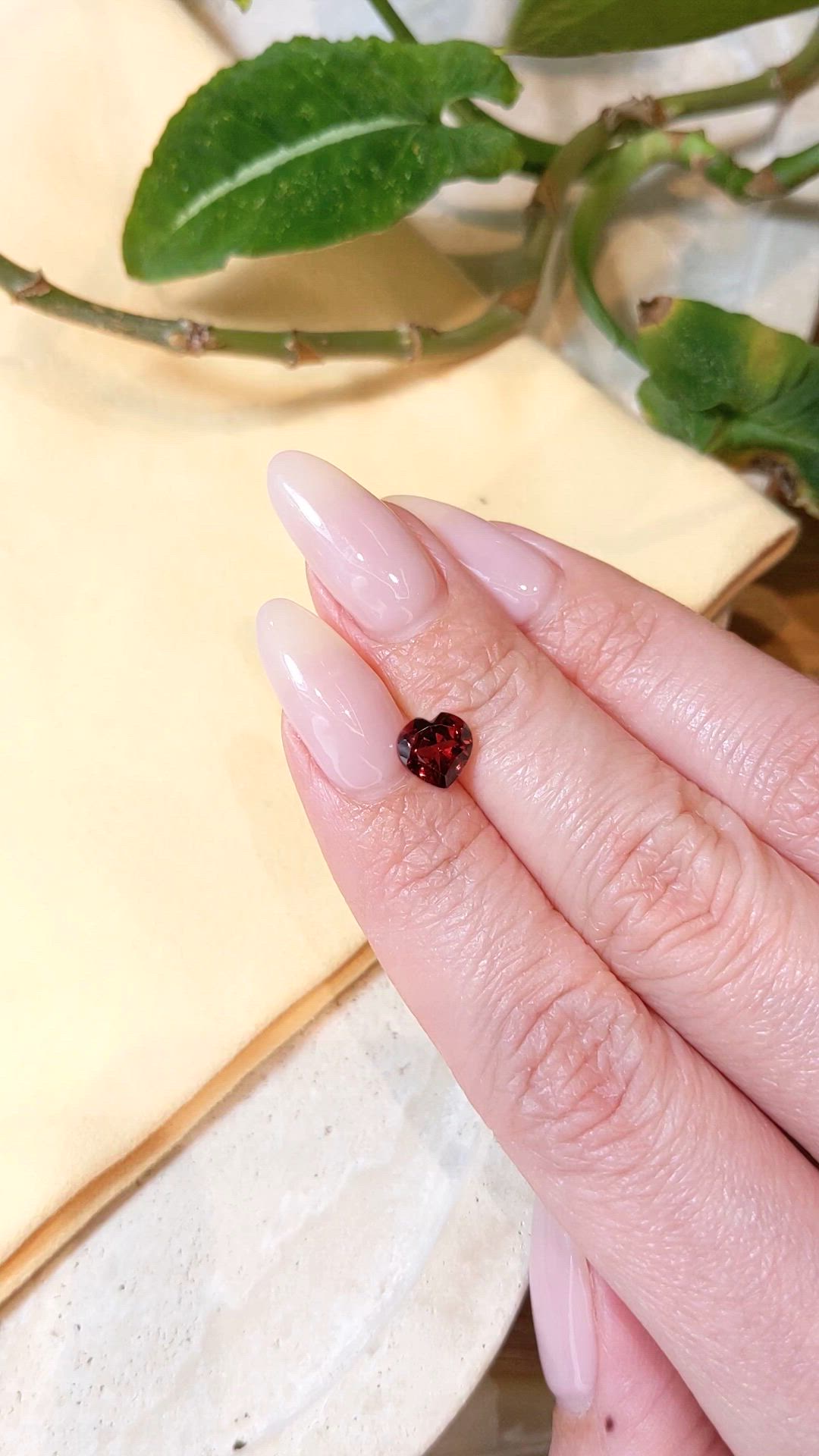 1.49 Ct. Garnet from Ceylon (Sri Lanka) Size Video