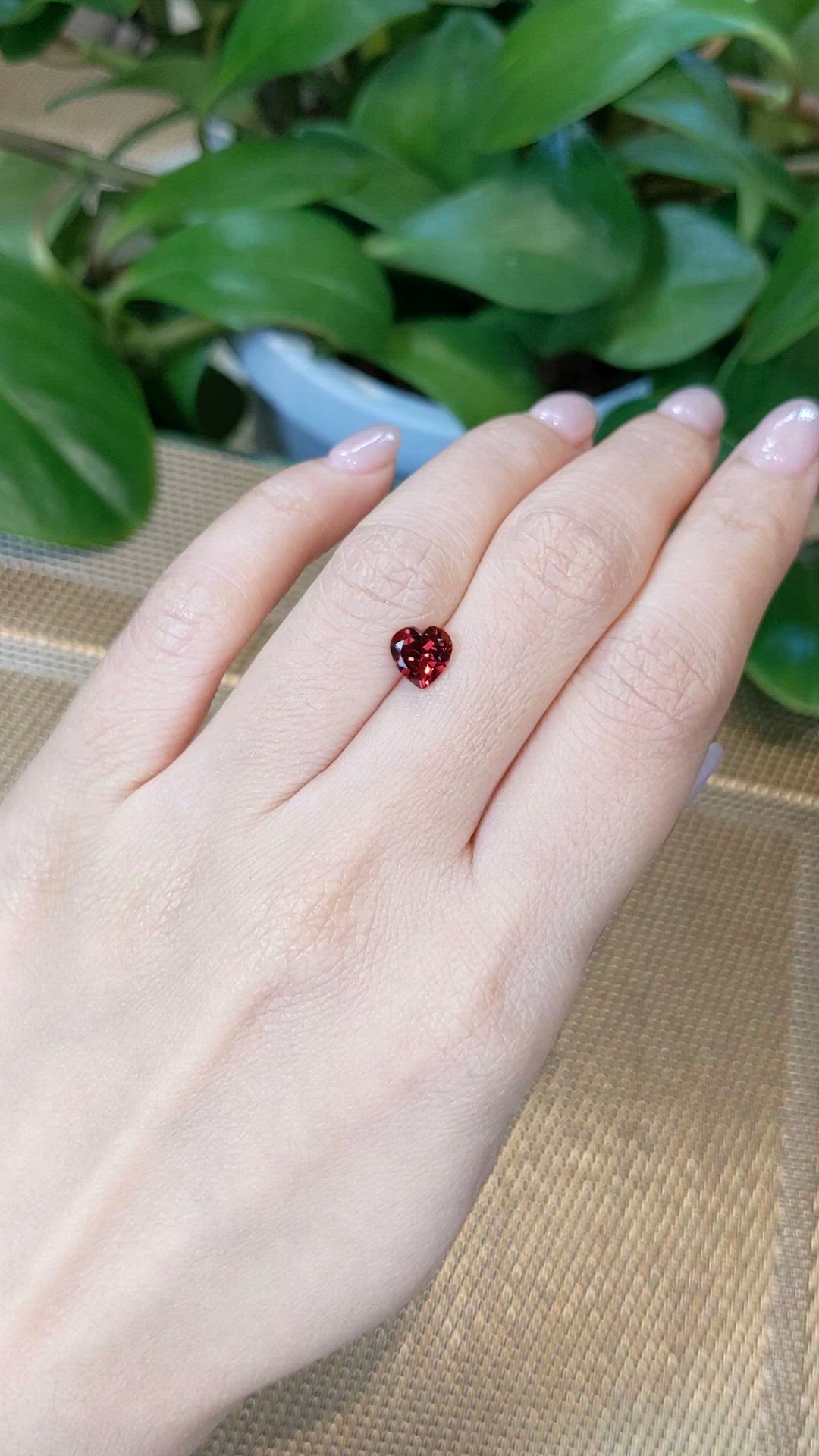 1.50 Ct. Garnet from Ceylon (Sri Lanka) Size Video