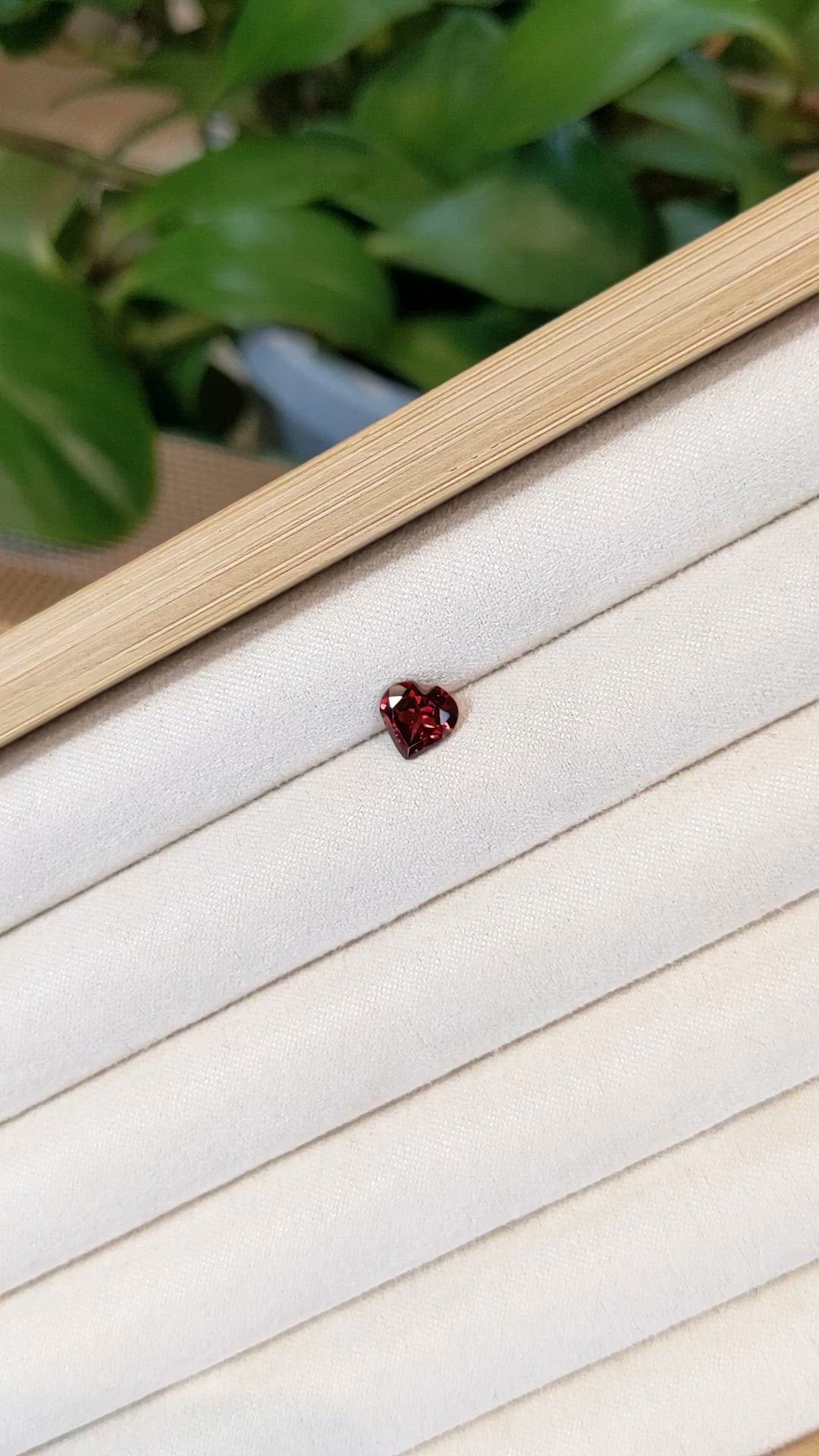 1.23 Ct. Garnet from Ceylon (Sri Lanka) Size Video