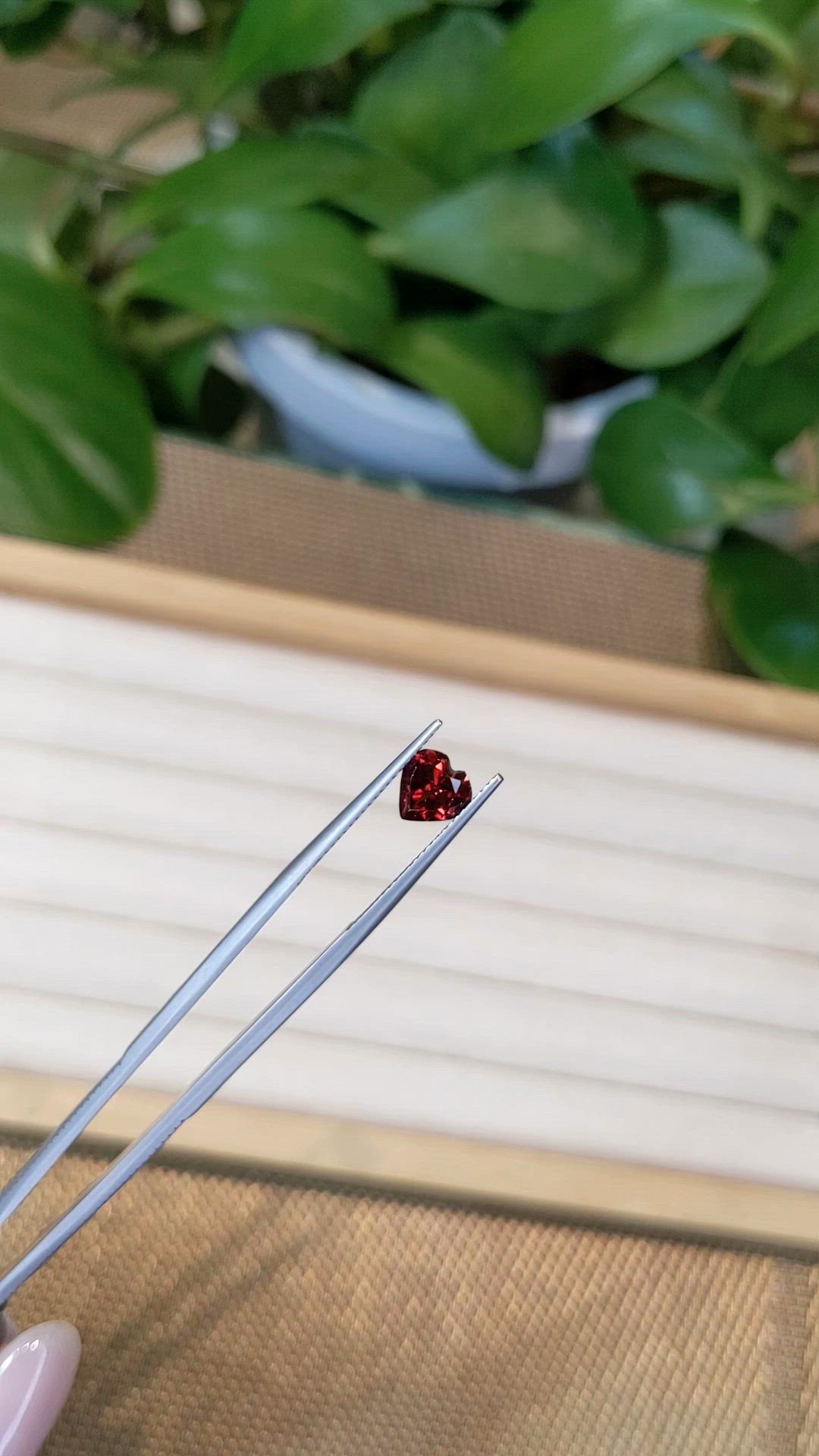 1.23 Ct. Garnet from Ceylon (Sri Lanka) Size Video