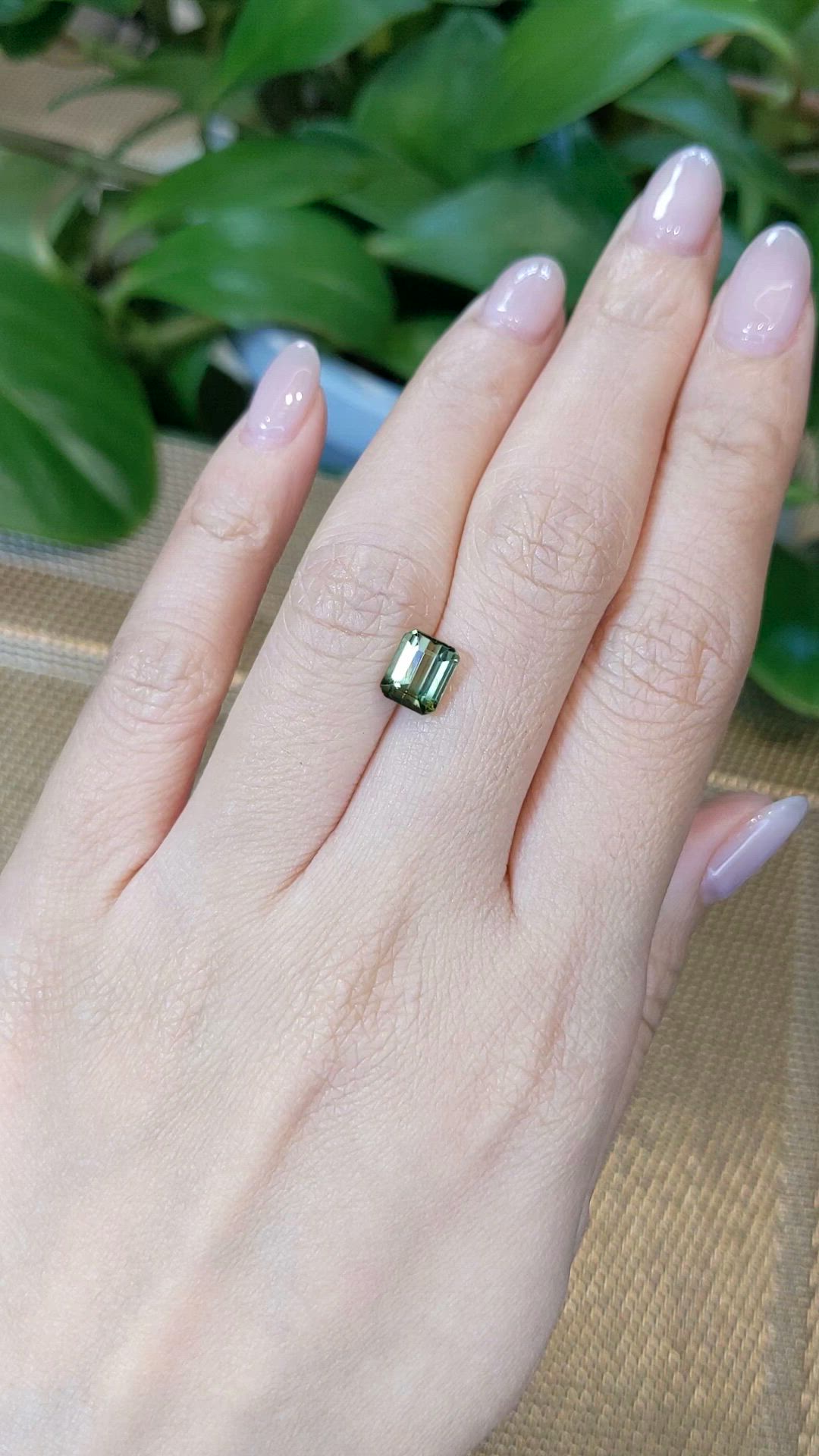 1.96 Ct. Green Tourmaline from Mozambique Size Video