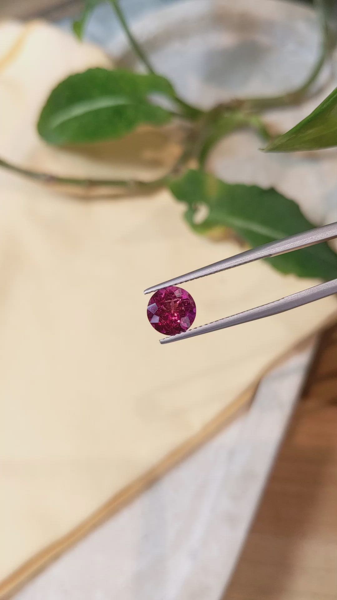 1.66 Ct. Rubellite Tourmaline from Mozambique Size Video