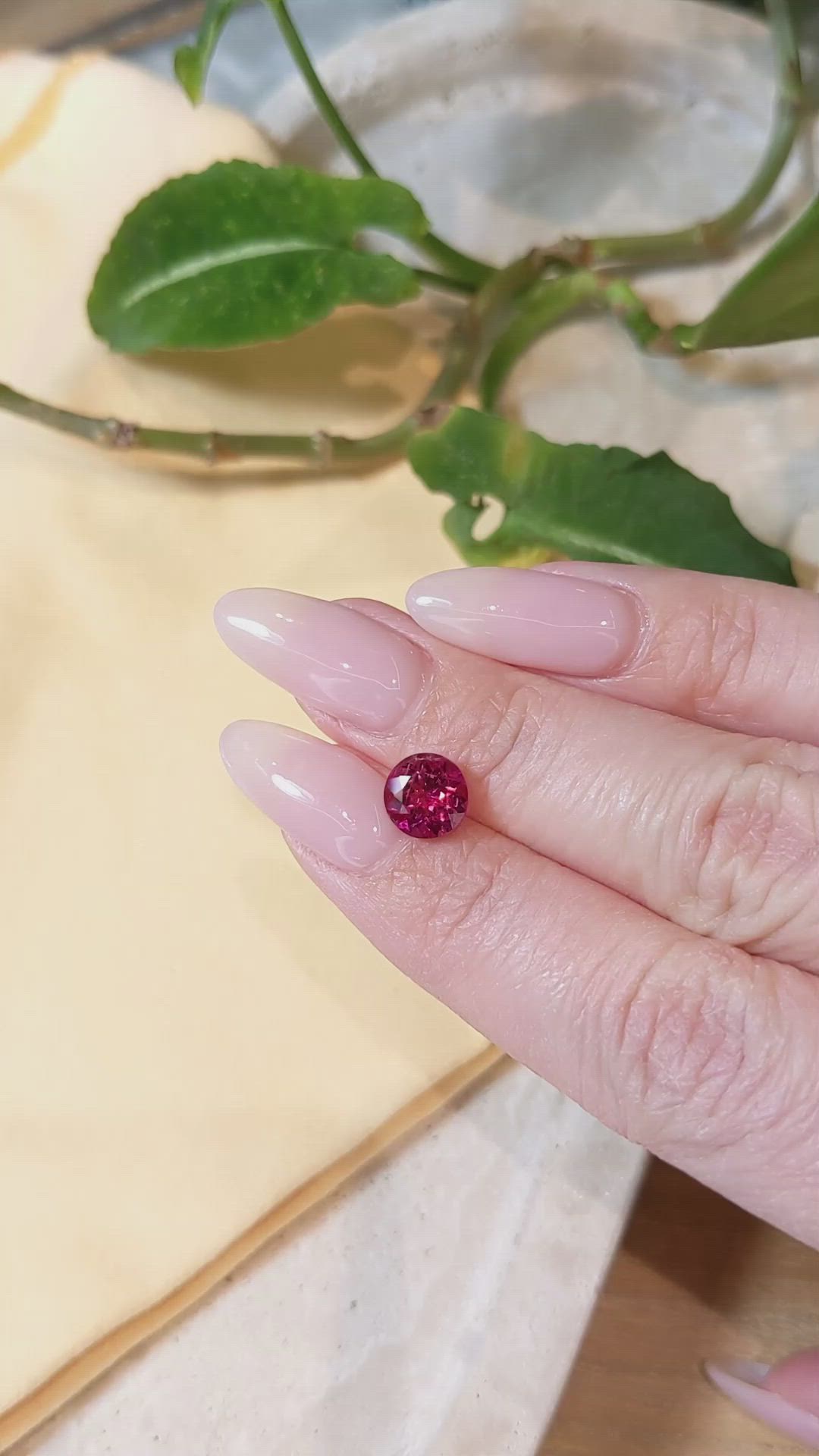 1.66 Ct. Rubellite Tourmaline from Mozambique Size Video