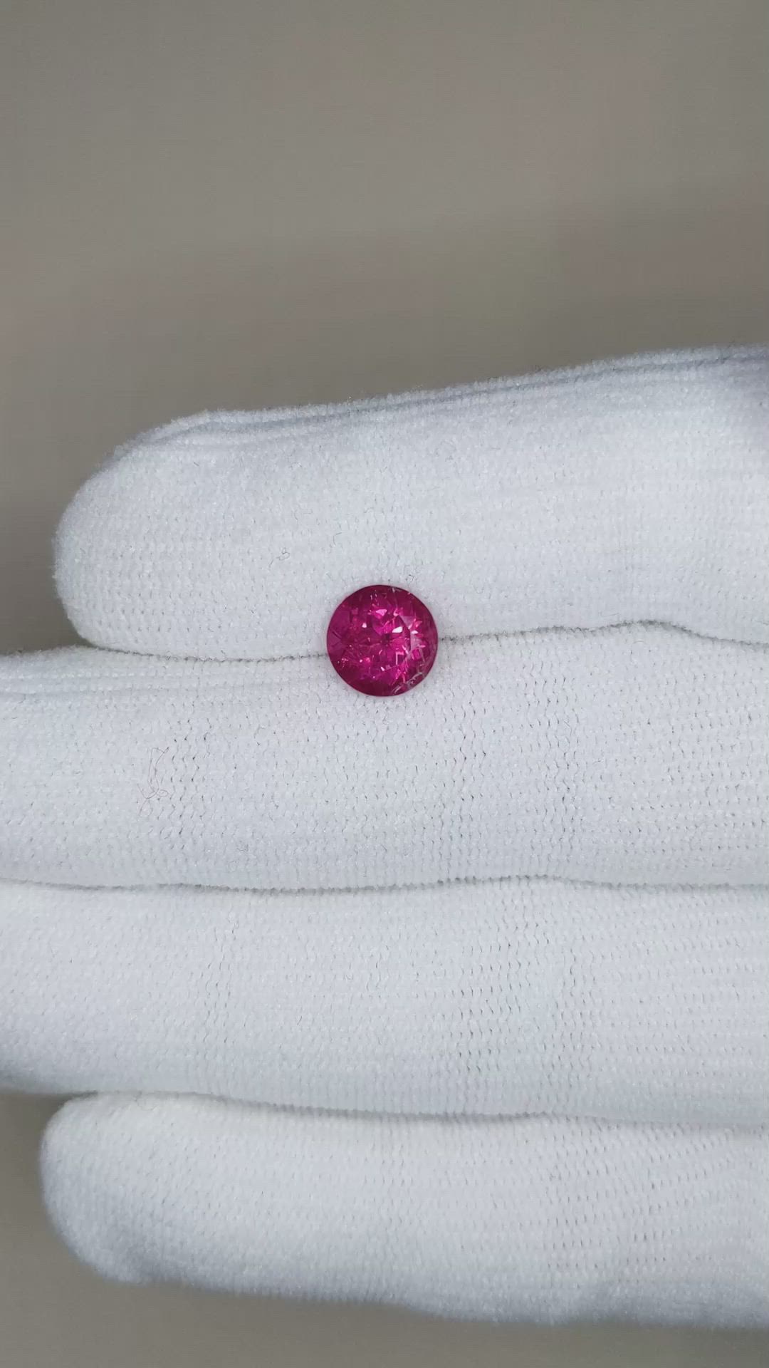 1.66 Ct. Rubellite Tourmaline from Mozambique Size Video