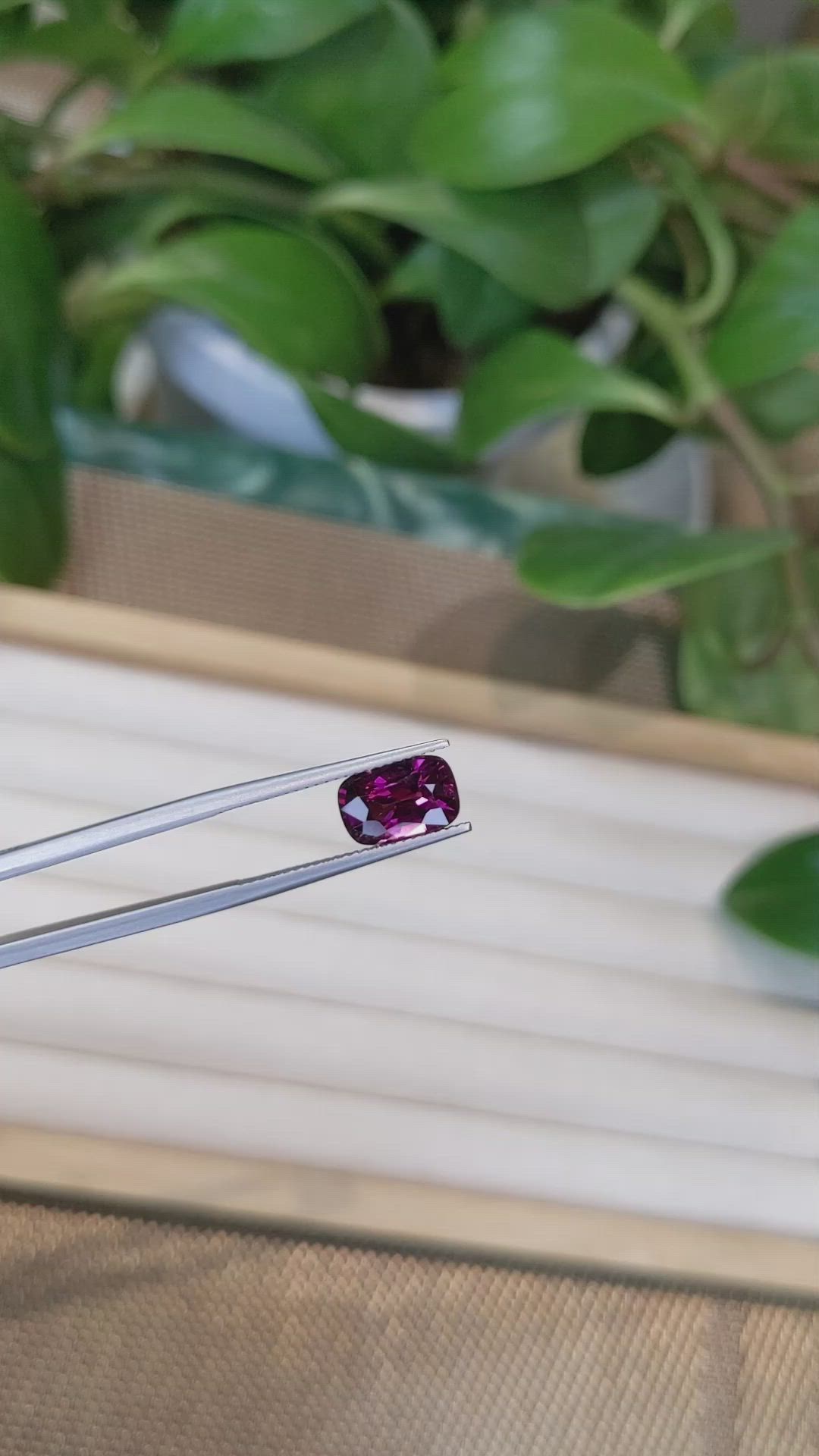 3.46 Ct. Rhodolite Garnet from Tanzania Size Video