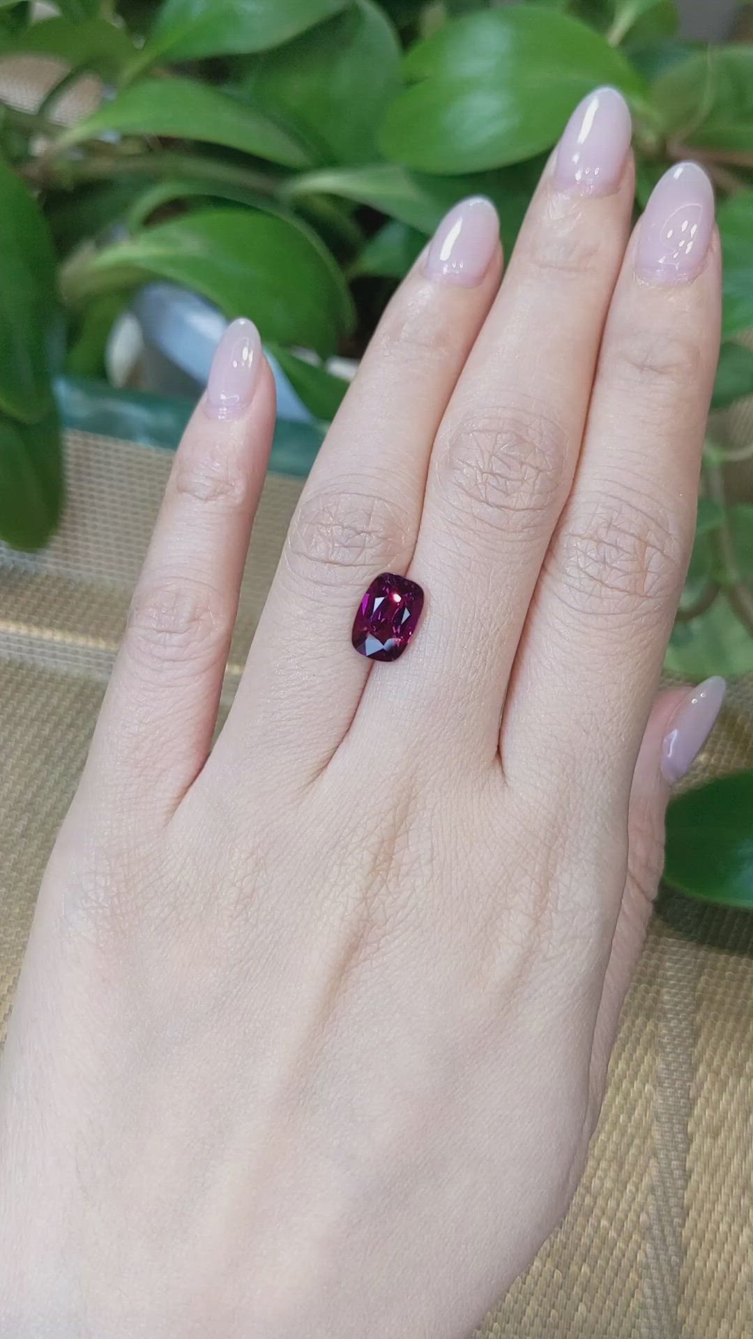 3.46 Ct. Rhodolite Garnet from Tanzania Size Video