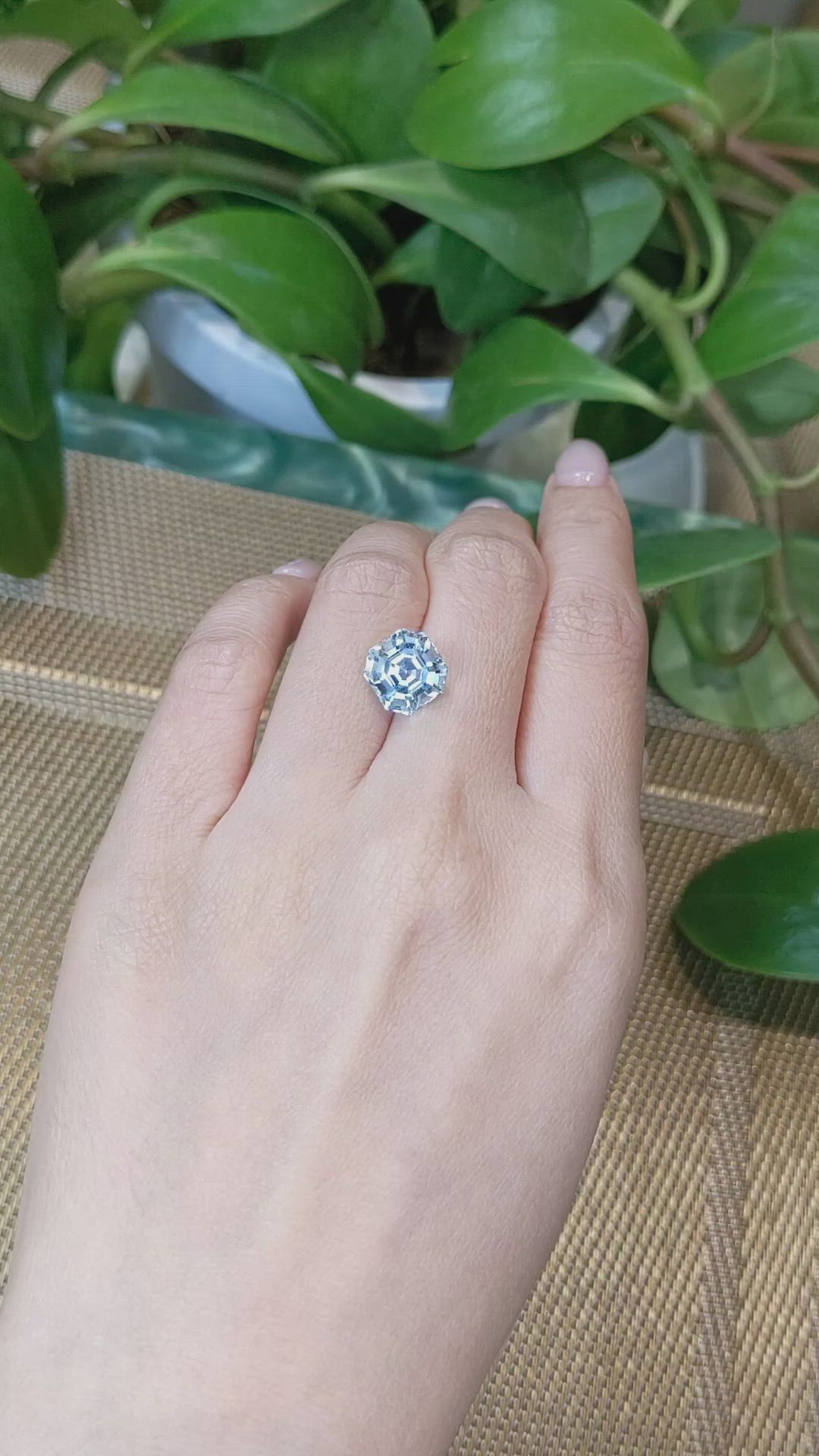 4.34 Ct. Aquamarine from Brazil Size Video