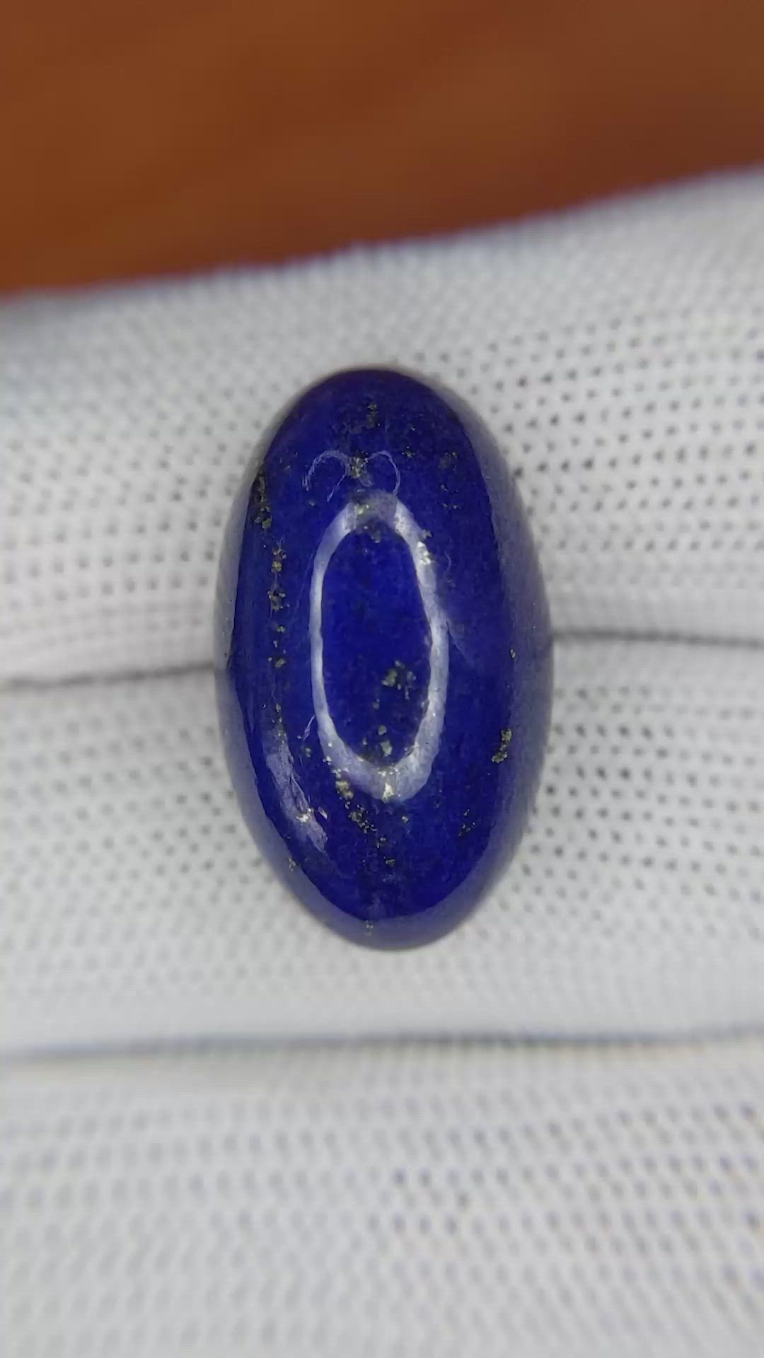 23.55 Ct. Cabochon Lapis from Afghanistan Size Video