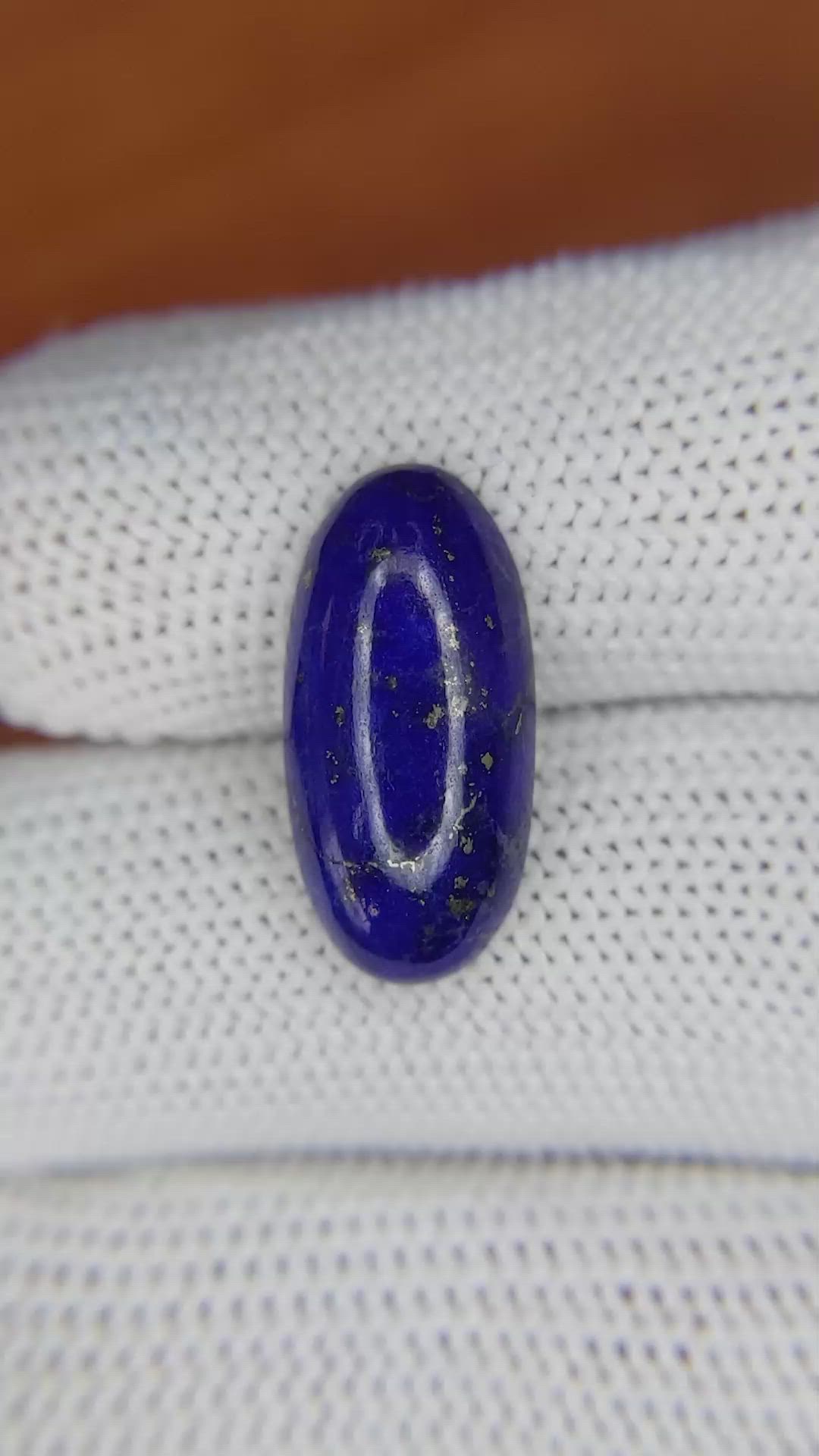 5.61 Ct. Cabochon Lapis from Afghanistan Size Video