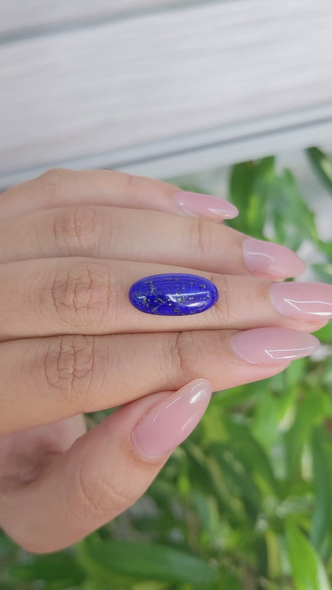 5.61 Ct. Cabochon Lapis from Afghanistan Size Video