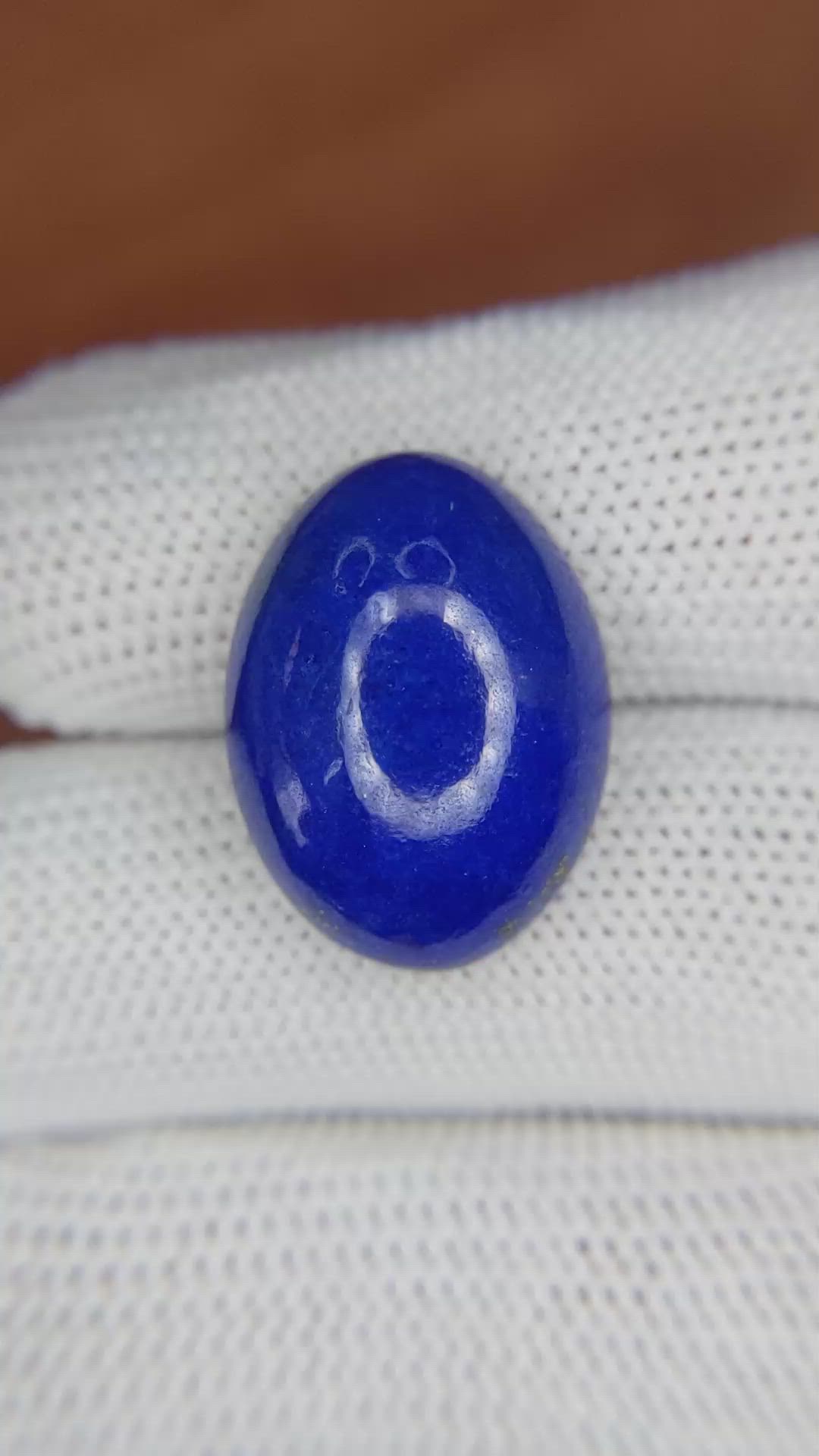 16.55 Ct. Cabochon Lapis from Afghanistan Size Video