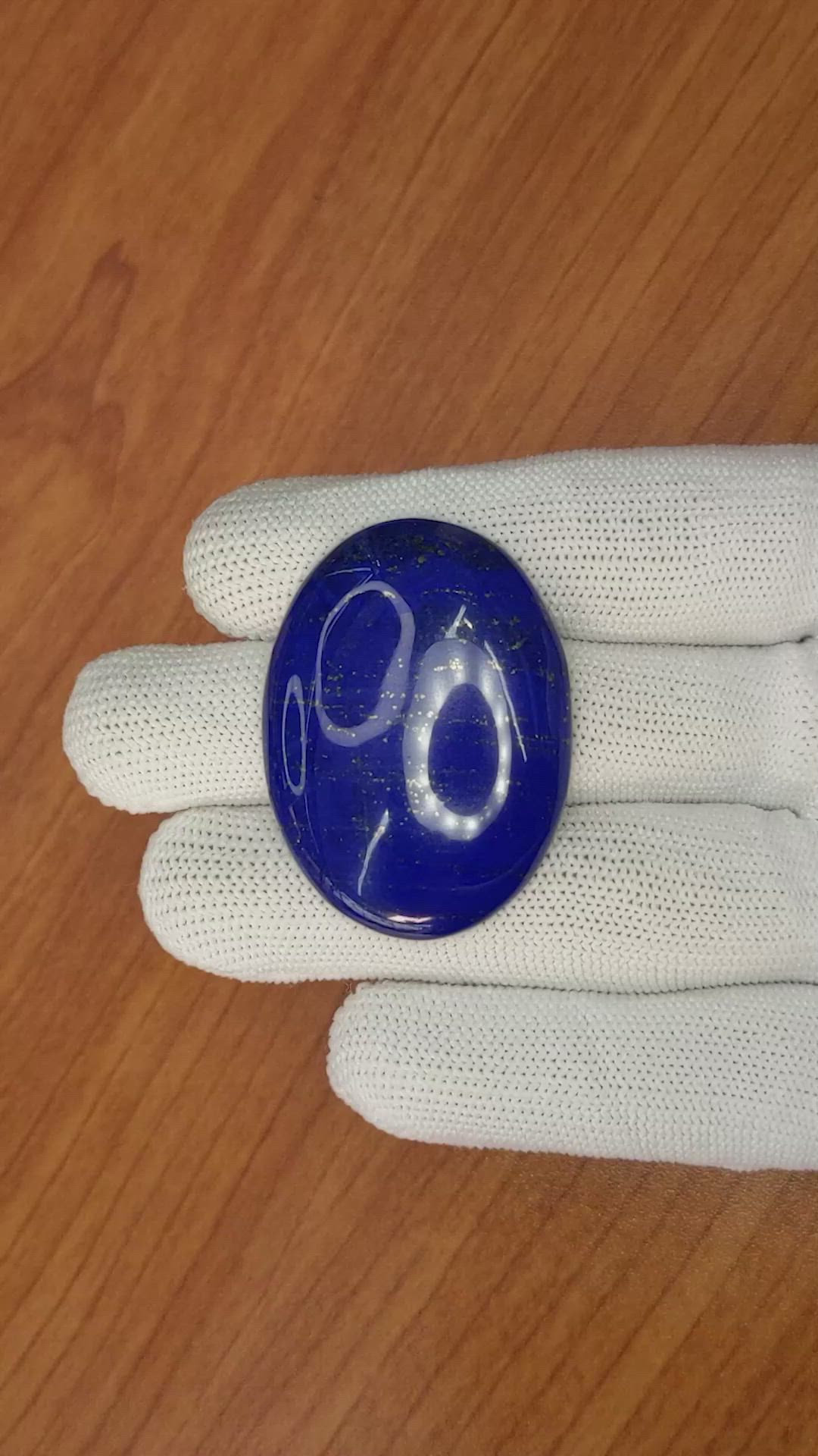 59.97 Ct. Cabochon Lapis from Afghanistan Size Video