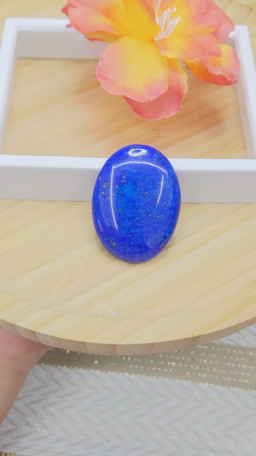 61.50 Ct. Cabochon Lapis from Afghanistan Size Video