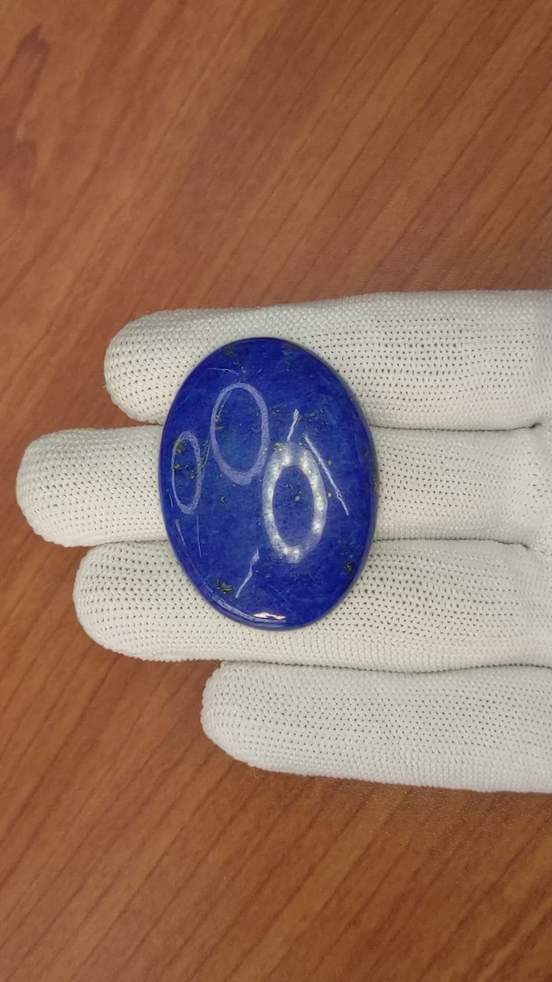 61.50 Ct. Cabochon Lapis from Afghanistan Size Video