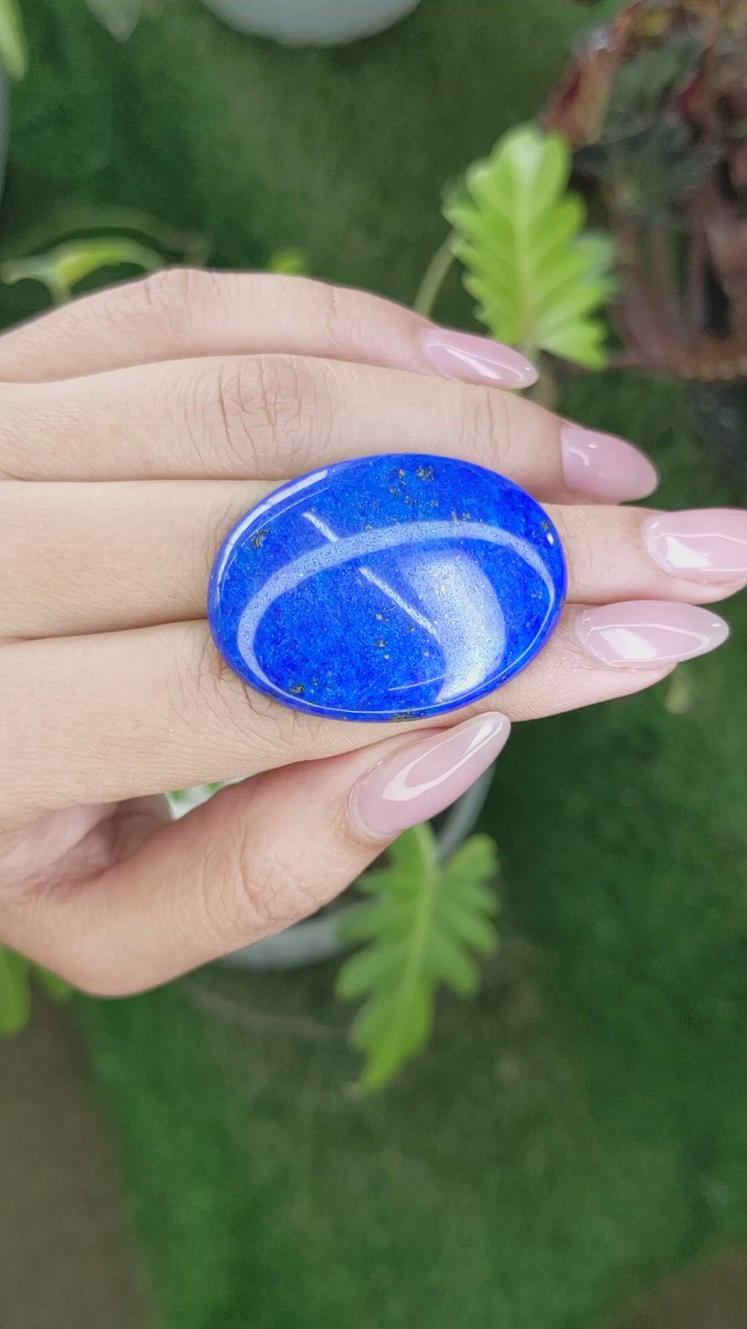 61.50 Ct. Cabochon Lapis from Afghanistan Size Video