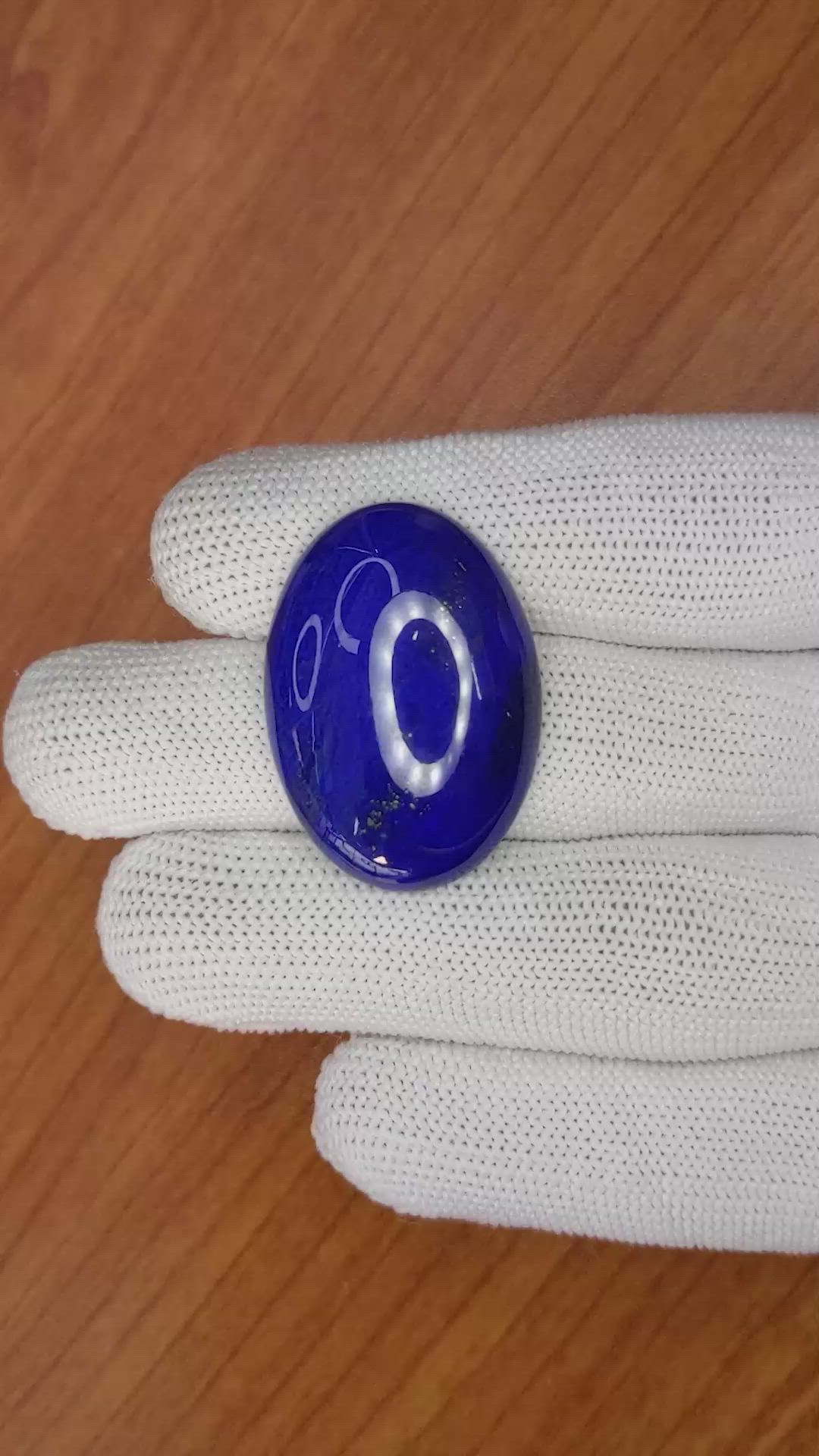 32.27 Ct. Cabochon Lapis from Afghanistan Size Video