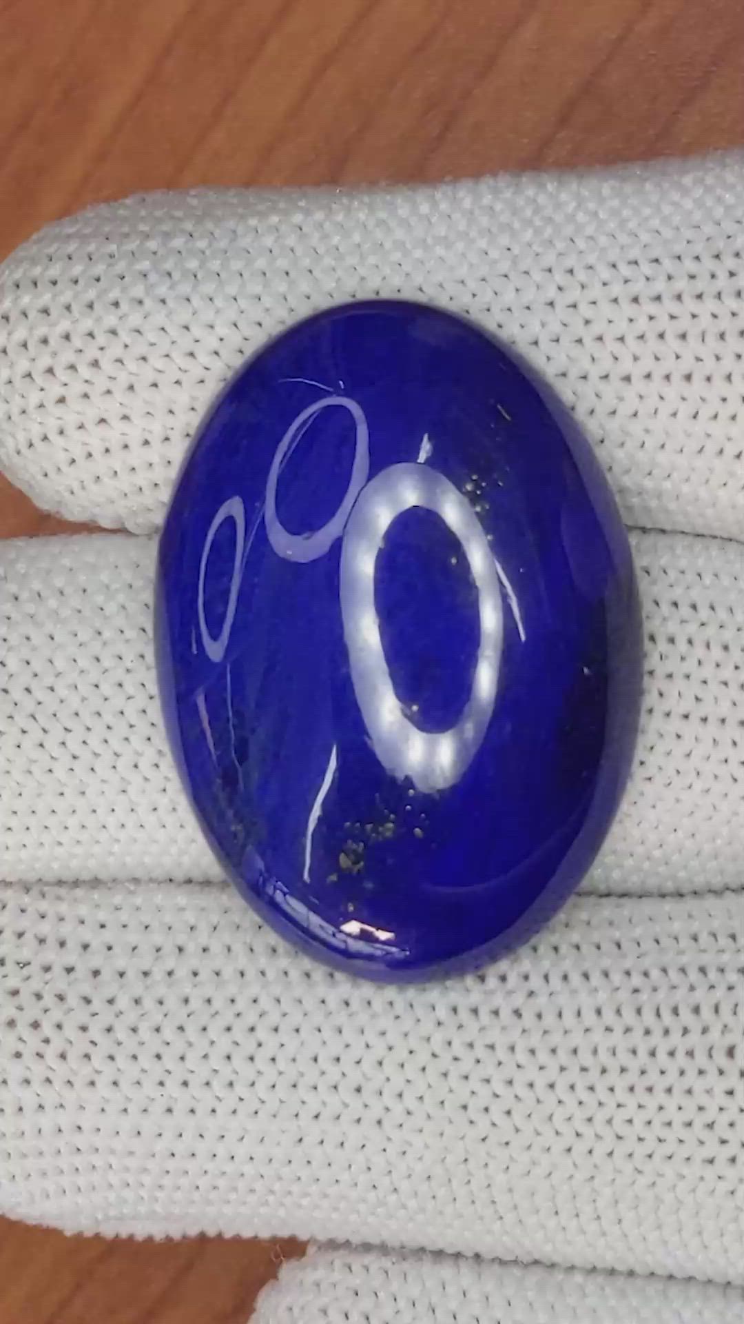 32.27 Ct. Cabochon Lapis from Afghanistan Size Video