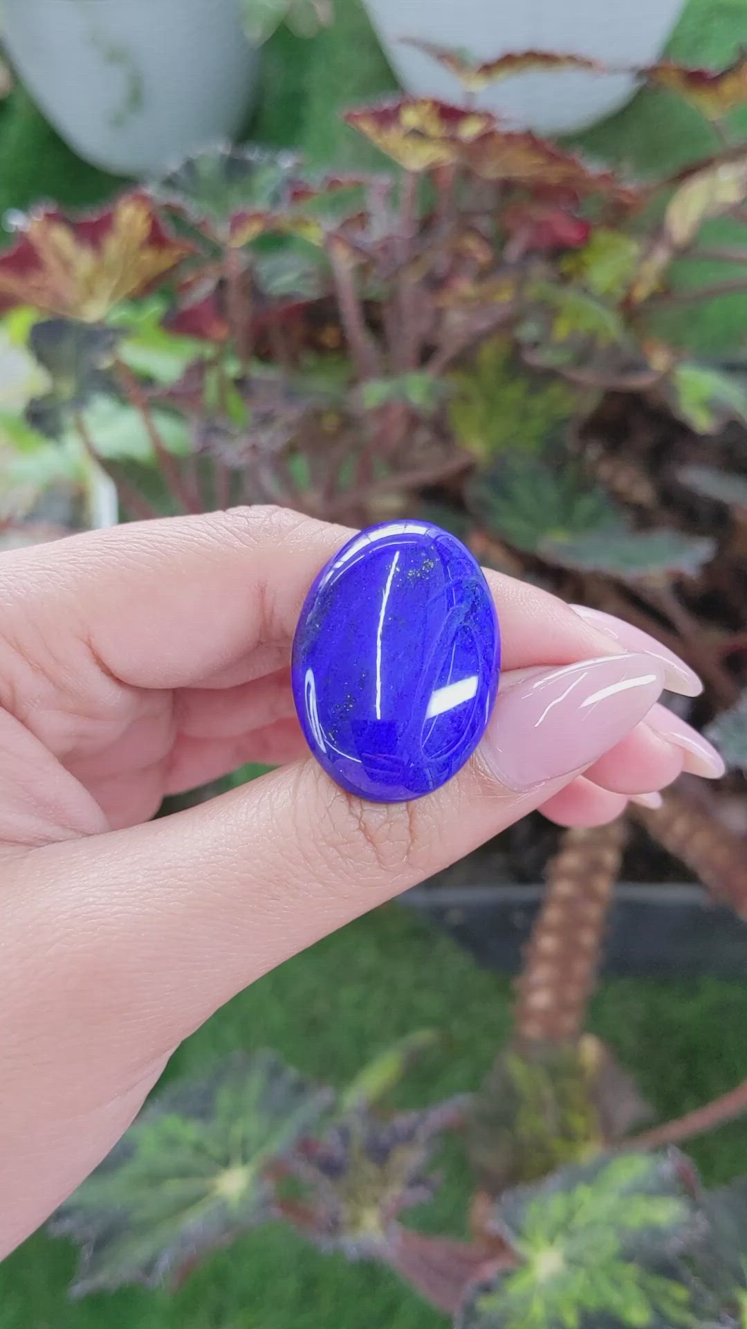 32.27 Ct. Cabochon Lapis from Afghanistan Size Video