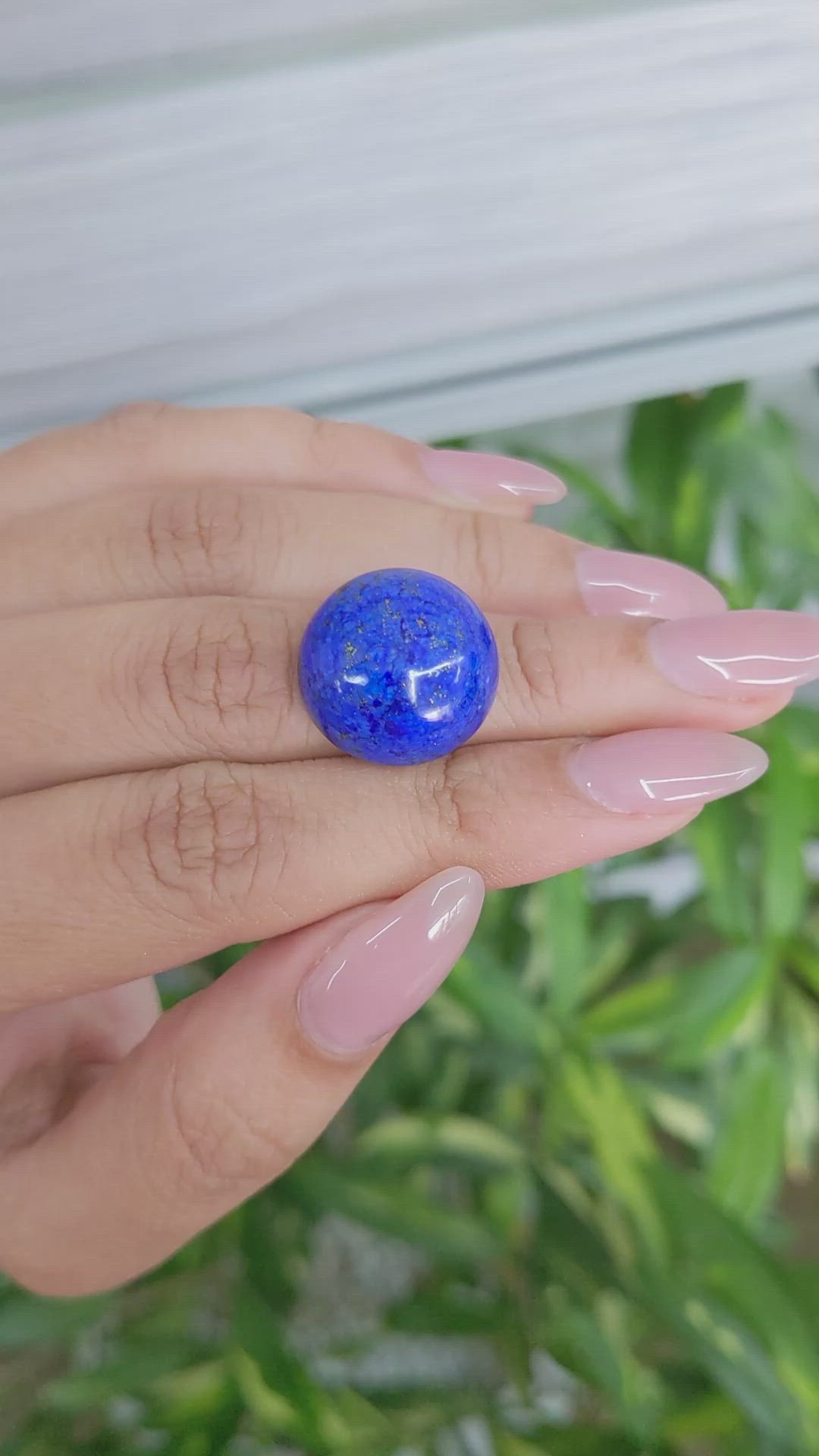 23.63 Ct. Cabochon Lapis from Afghanistan Size Video